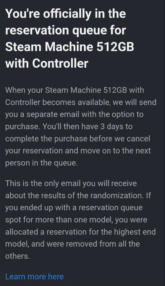 Steam Machine Valve 512 GB WITH CONTROLLER – Confirmed Presale