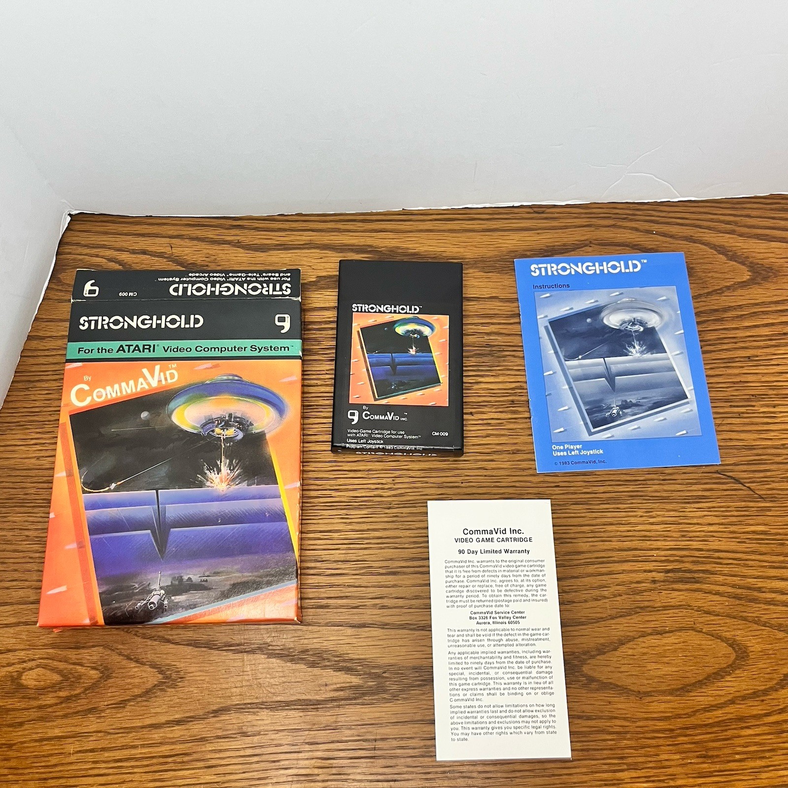 Stronghold By CommaVid For Atari 2600 With Original Box And Manual Rare Game