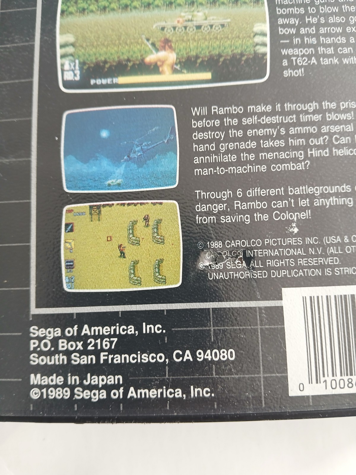 Rambo III 16 Bit Cartridge Sega Genesis Video Game Cartridge Game NOT TESTED