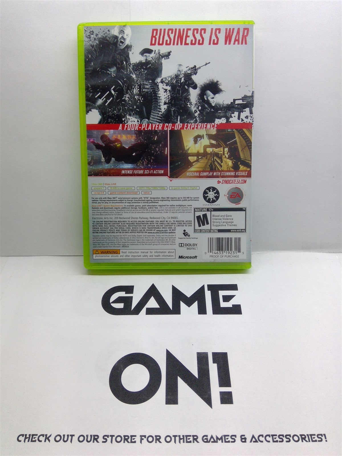 Syndicate (Microsoft Xbox 360, 2012) Complete Tested Working – Free Ship