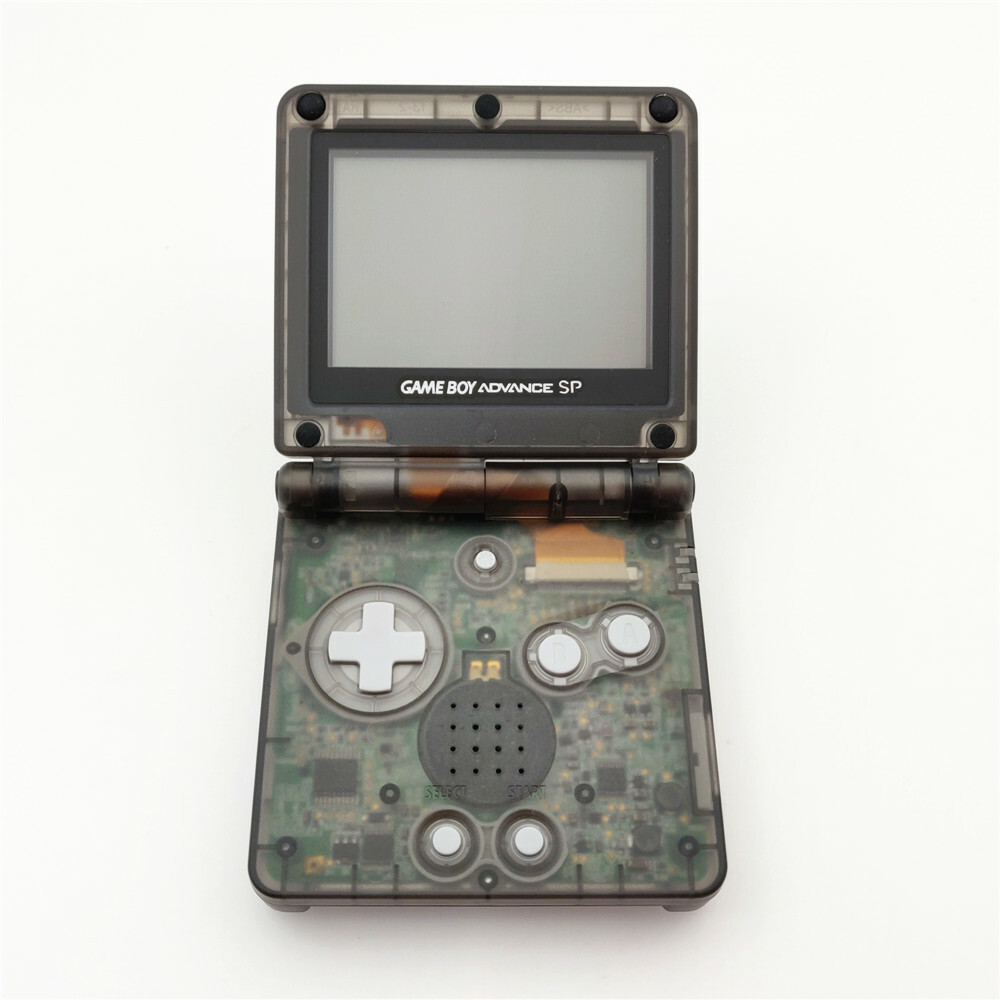 Clear Black Game Boy Advance SP Console AGS 001 Front light LCD GBA SP Console