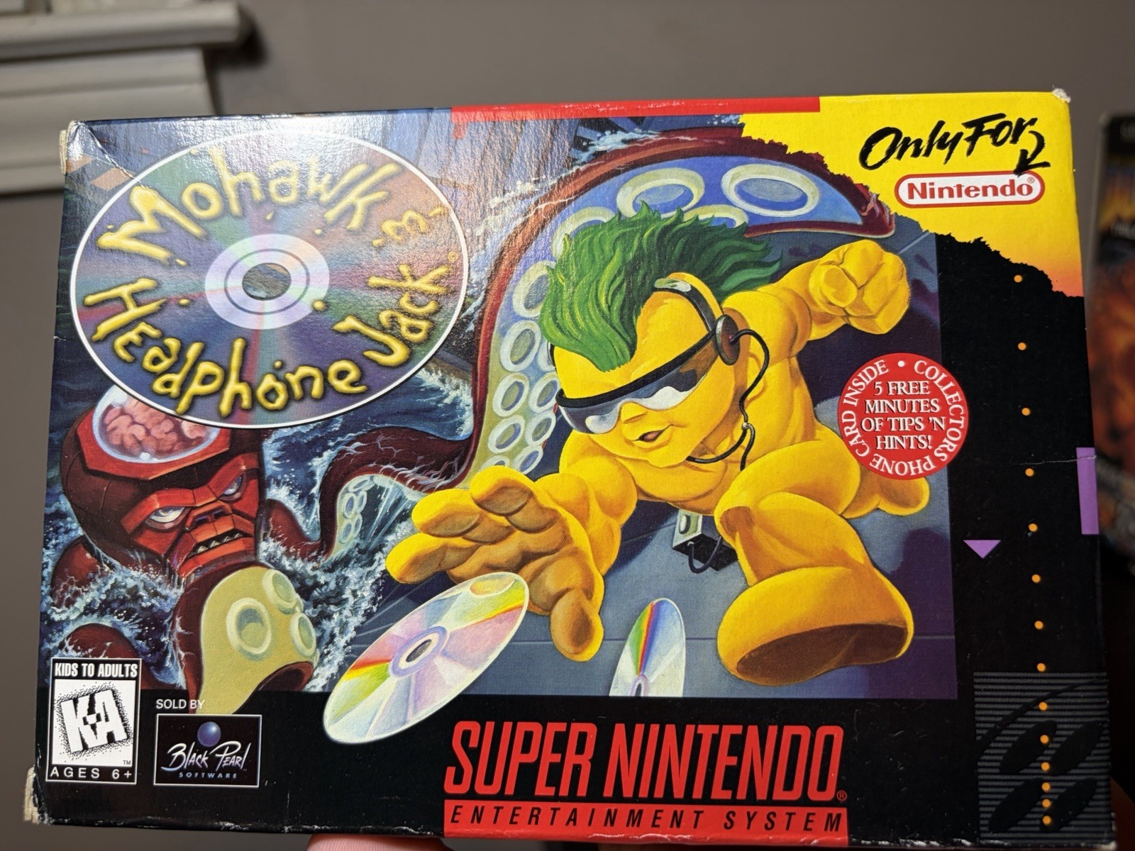 Mohawk & Headphone Jack Super Nintendo Authentic Tested & Working Rare 1997