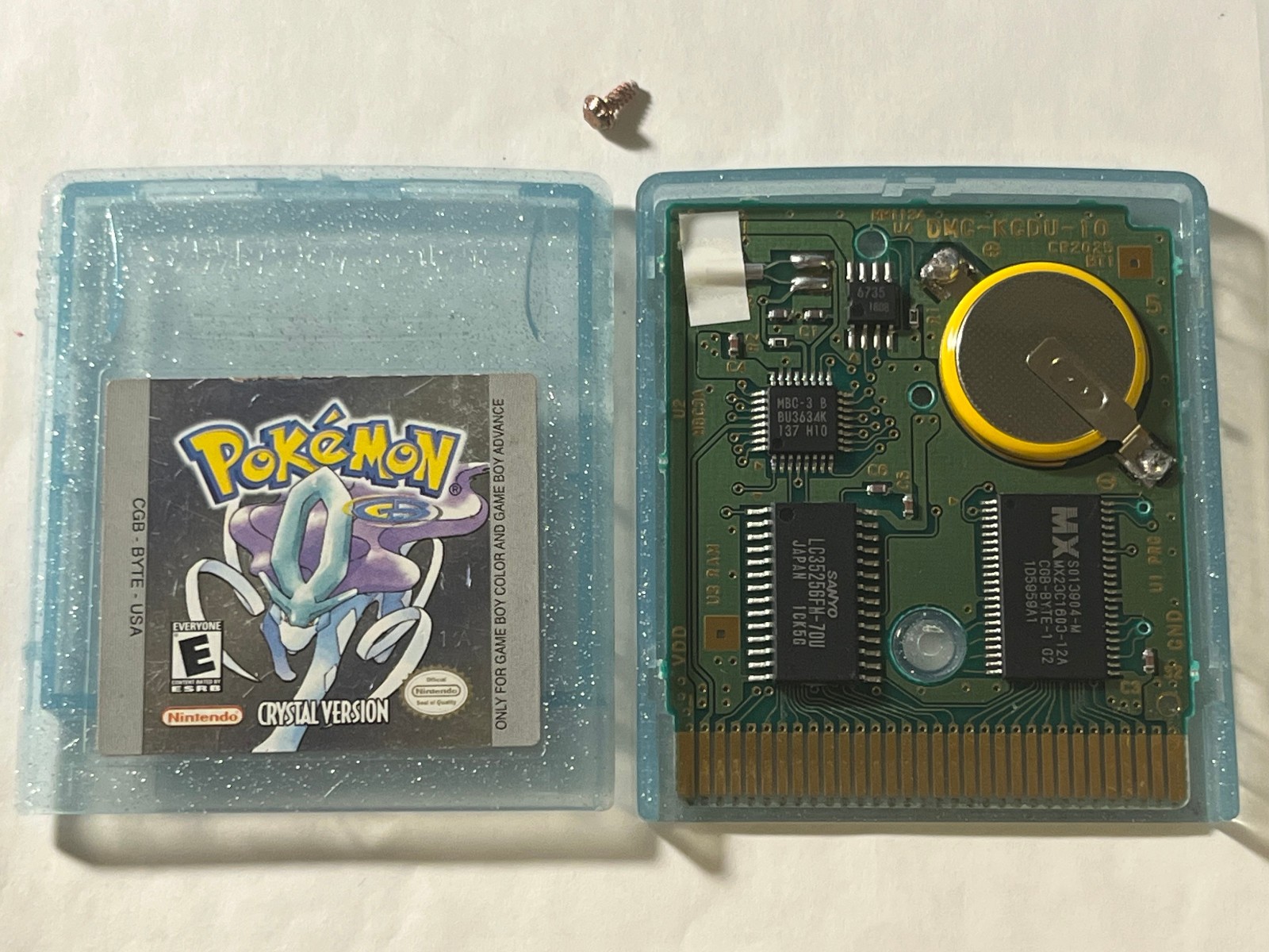 Pokemon Crystal Version (Game Boy Color) GBC Authentic Cartridge New Battery USA
