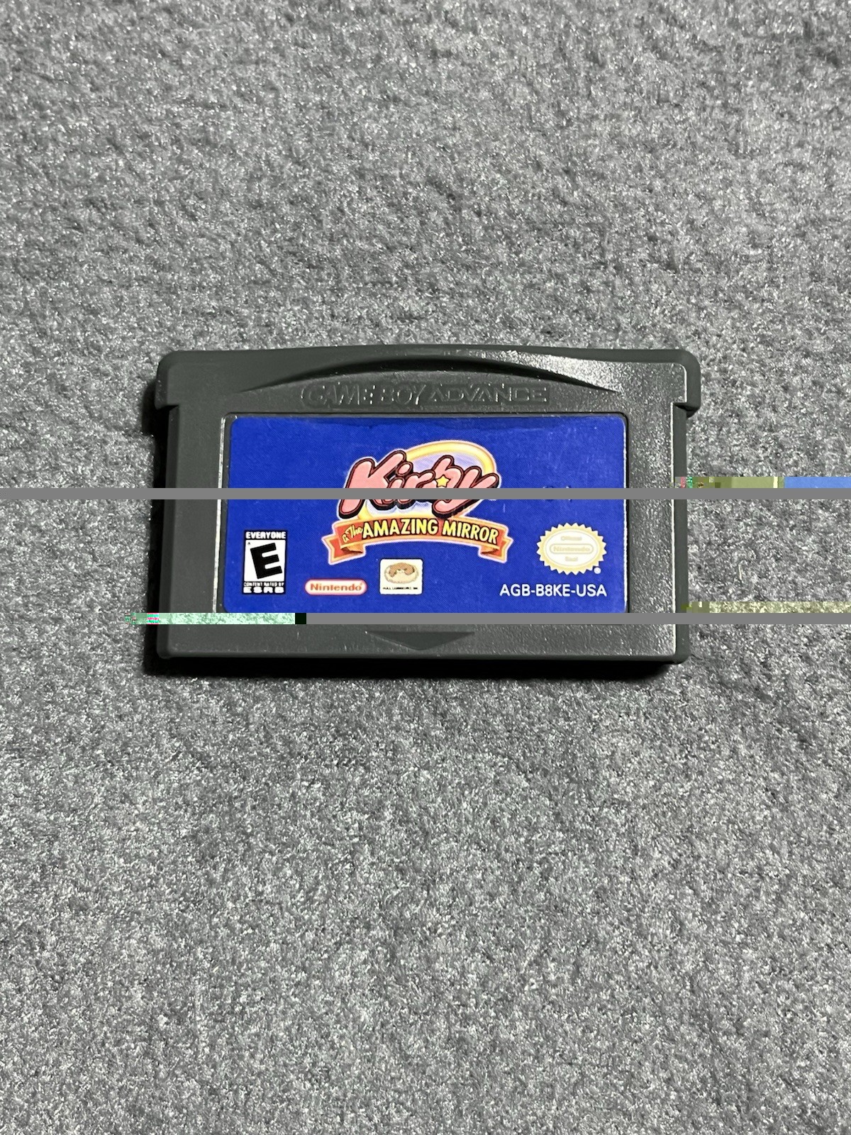 Nintendo Game Boy Advance SP GBA Black Handheld Console AGS-001 w/ Kirby Mirror