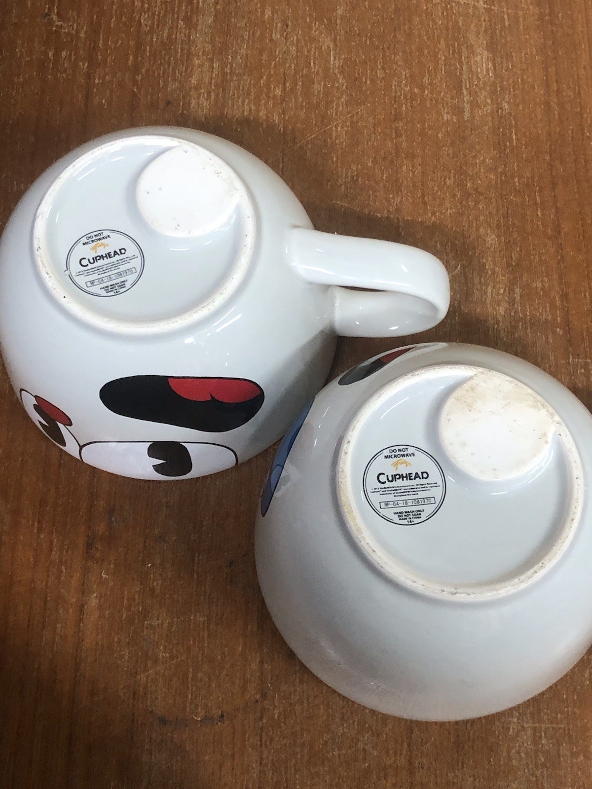 Cuphead And Mugman Collectible Mugs – No Ceramic Straws – Read Details –