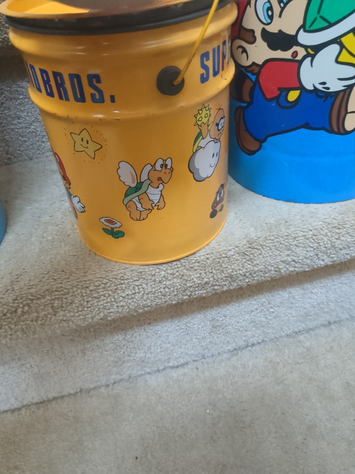 Super Mario trash can Set Bowser Peach Nintendo Japan Garbage Mario Bros 1 And 3
