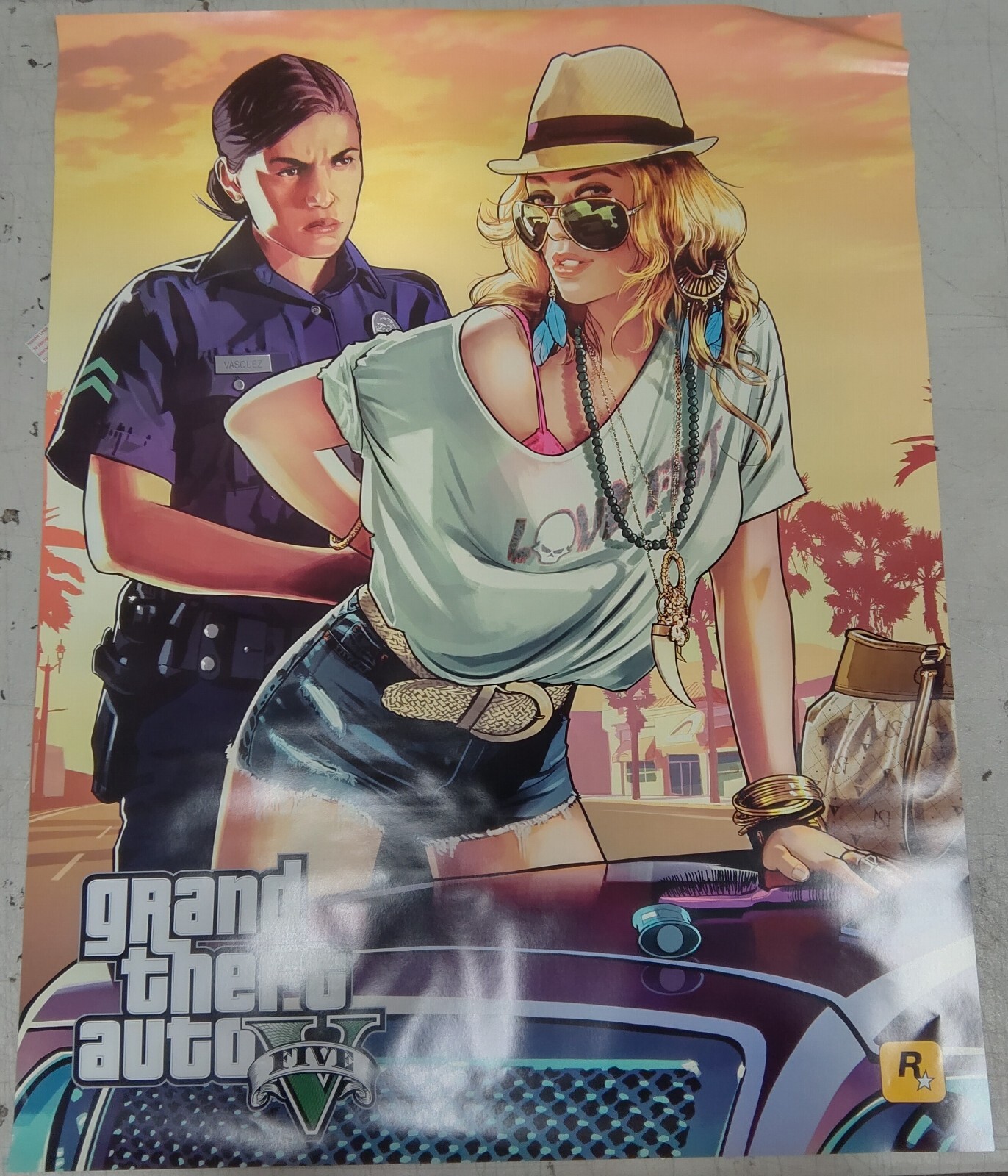 Grand Theft Auto 5 GTA V Official Promotional Poster Spring 2013 28″x22″ (DMG)