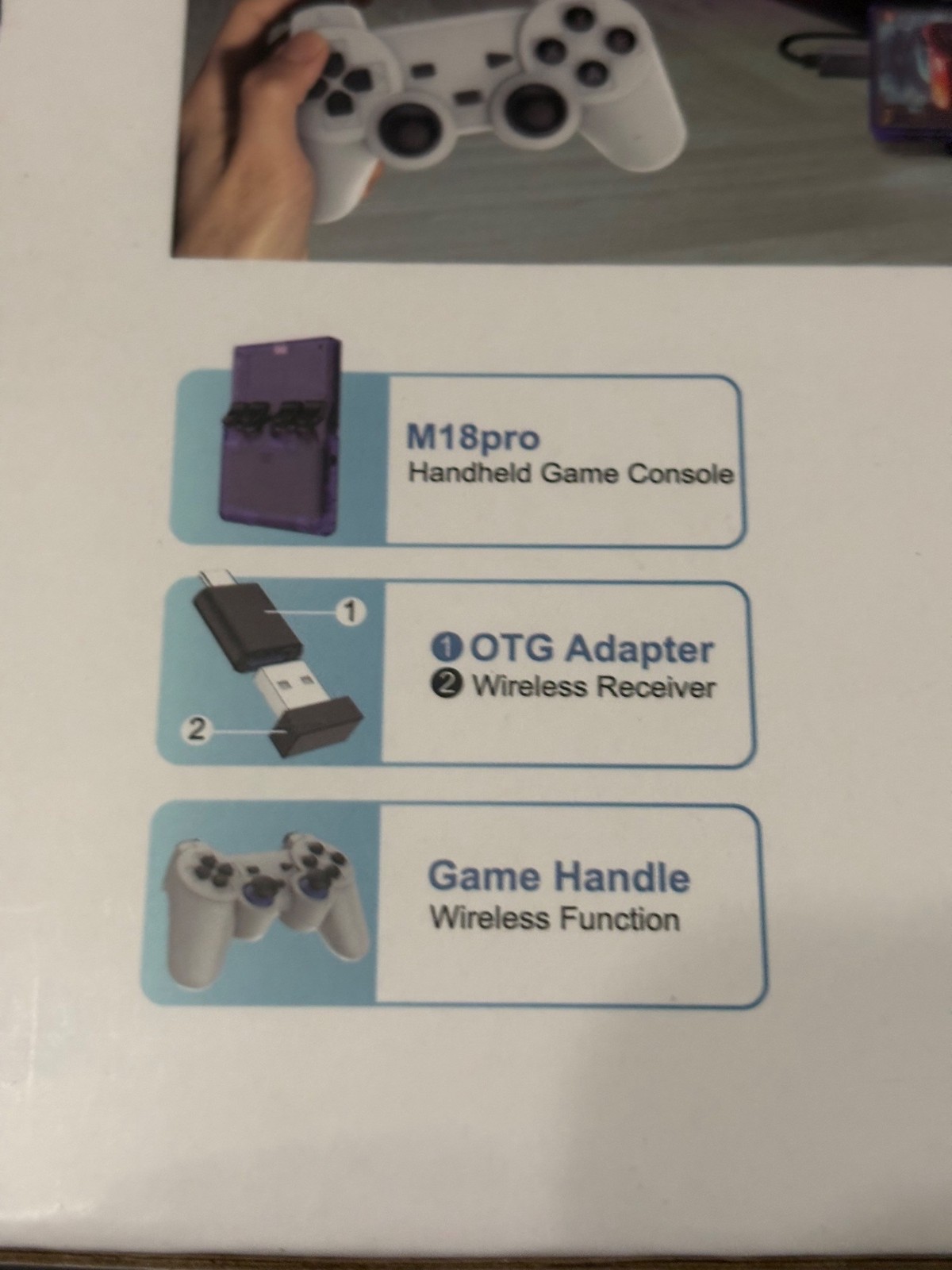 M18Pro Handheld Game Console With Wireless Controllers & HDMI Output 640×480 Hig