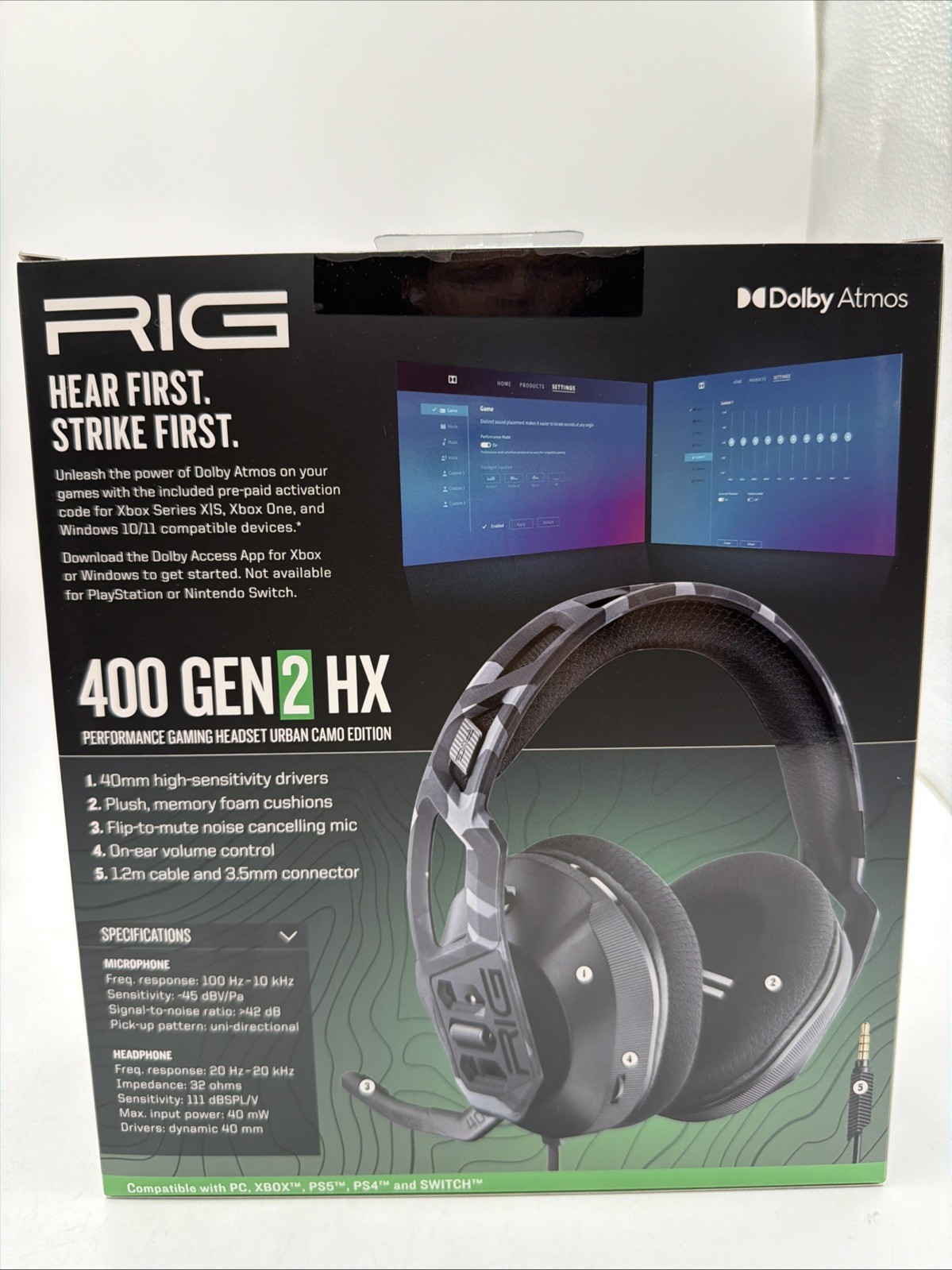 RIG 400 GEN 2 HX WIRED Gaming Headset for Xbox Series X|S, One, PC, PS4, PS5