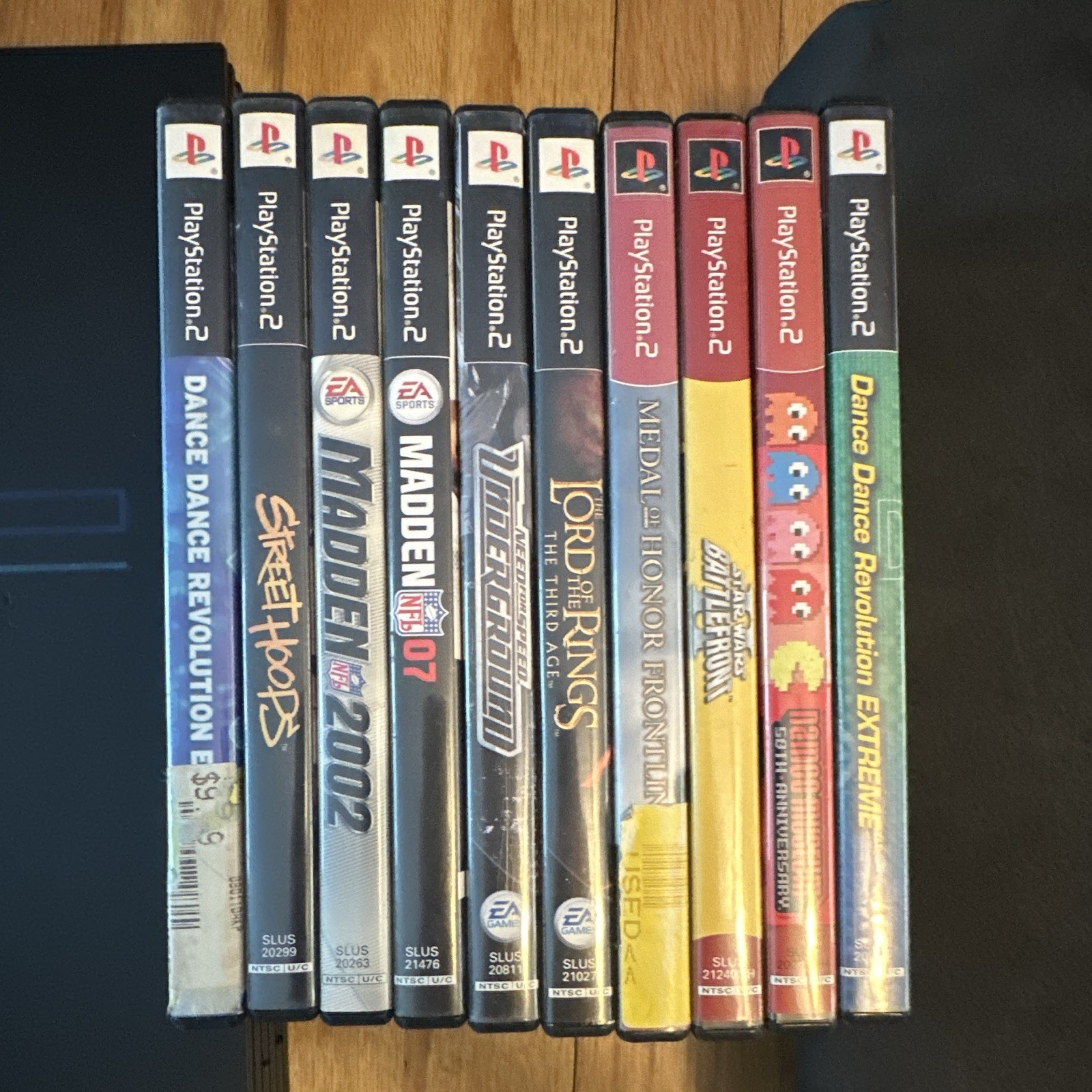 Sony PlayStation 2 PS2 NTSC-U/C Bundle w/ Controller, Cables, Dance Mat & Games