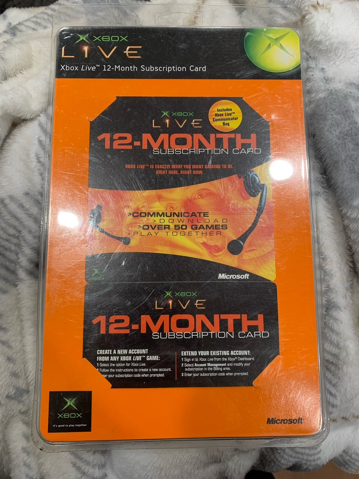Original Xbox Live 12 Month Subscription Card FACTORY SEALED Vintage