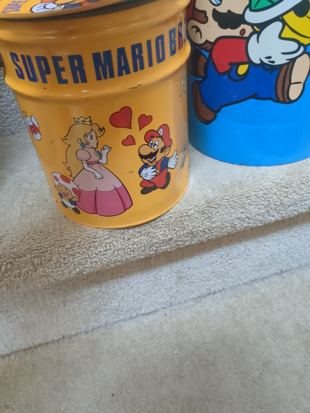 Super Mario trash can Set Bowser Peach Nintendo Japan Garbage Mario Bros 1 And 3