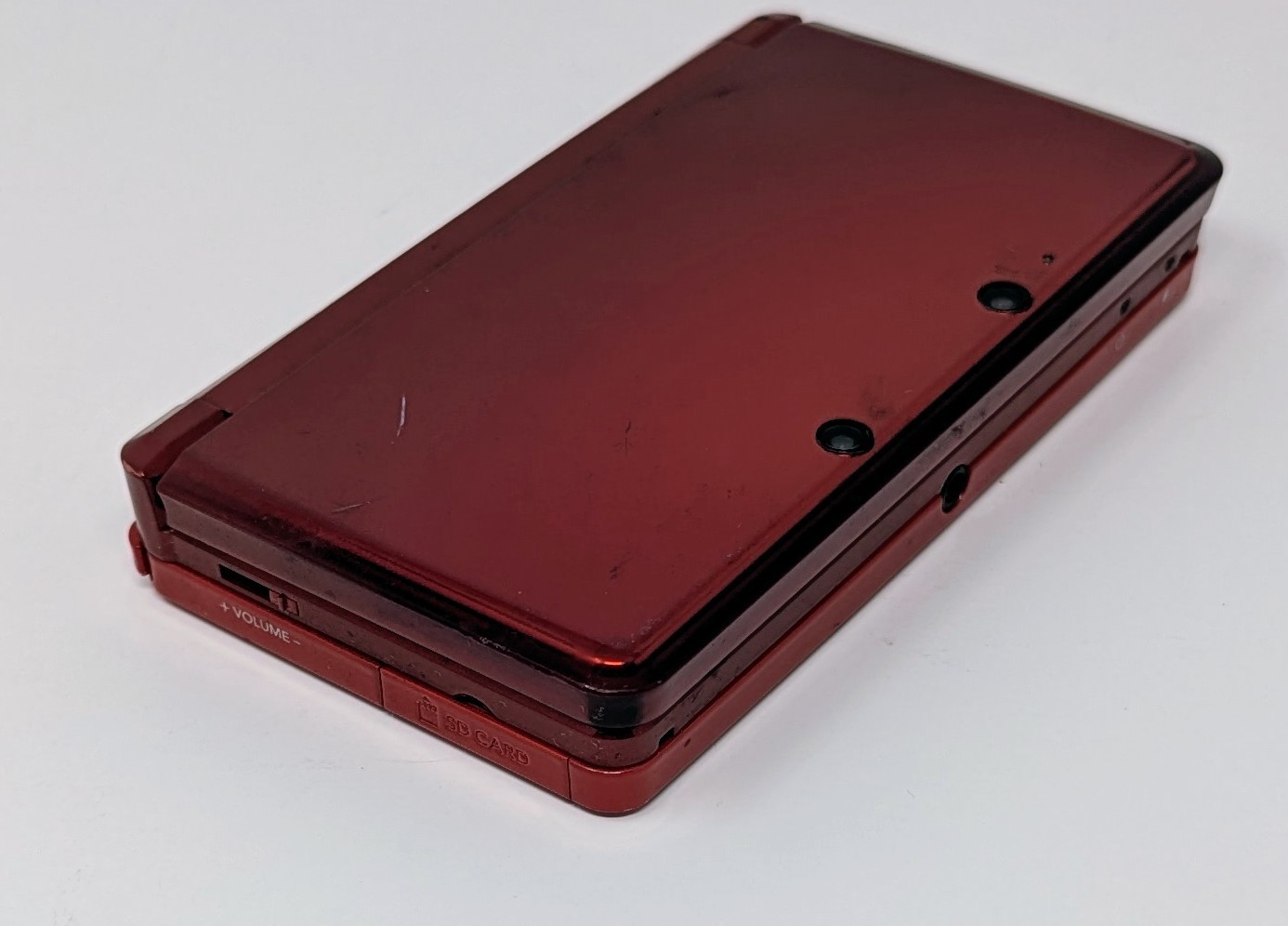 Nintendo 3DS Flame Red Handheld System Bundle w/ Charger – Paddington – Tested!