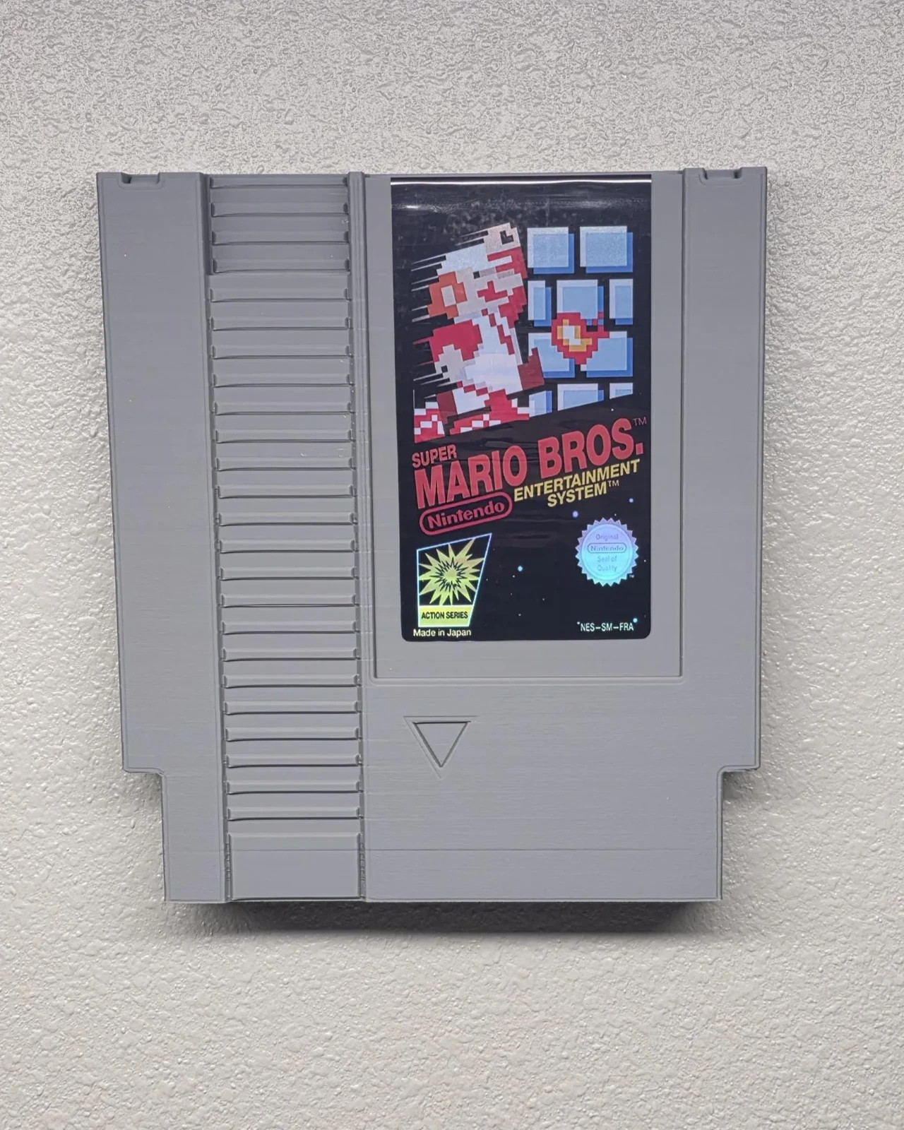 Retro NES Cartridge Wall Art – 8×8 Inch Nintendo Mario Bros. Inspired Game Decor