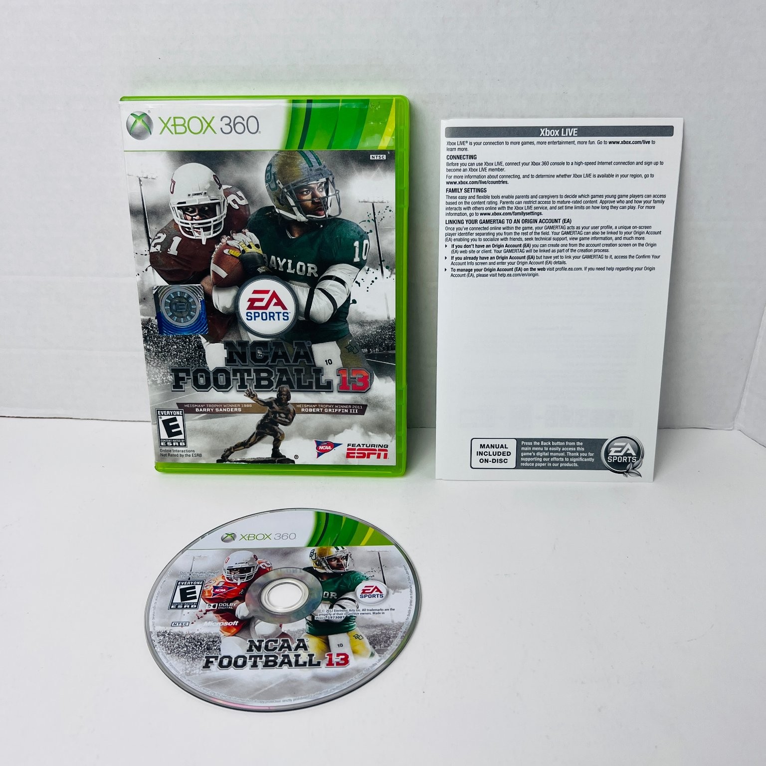 NCAA Football 13 Xbox 360 Video Game EA Sports With Manual
