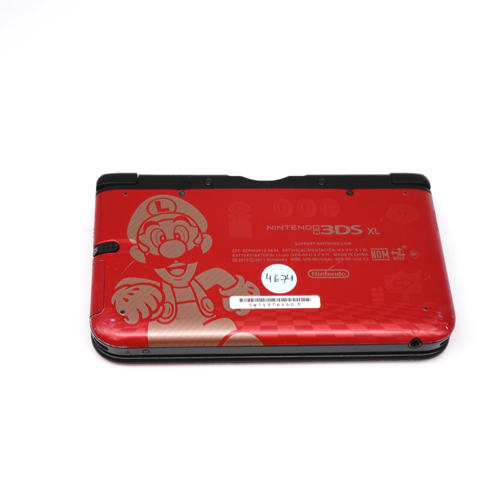 Nintendo 3DS XL Red Mario Gold Edition Game Console + extras (USA)