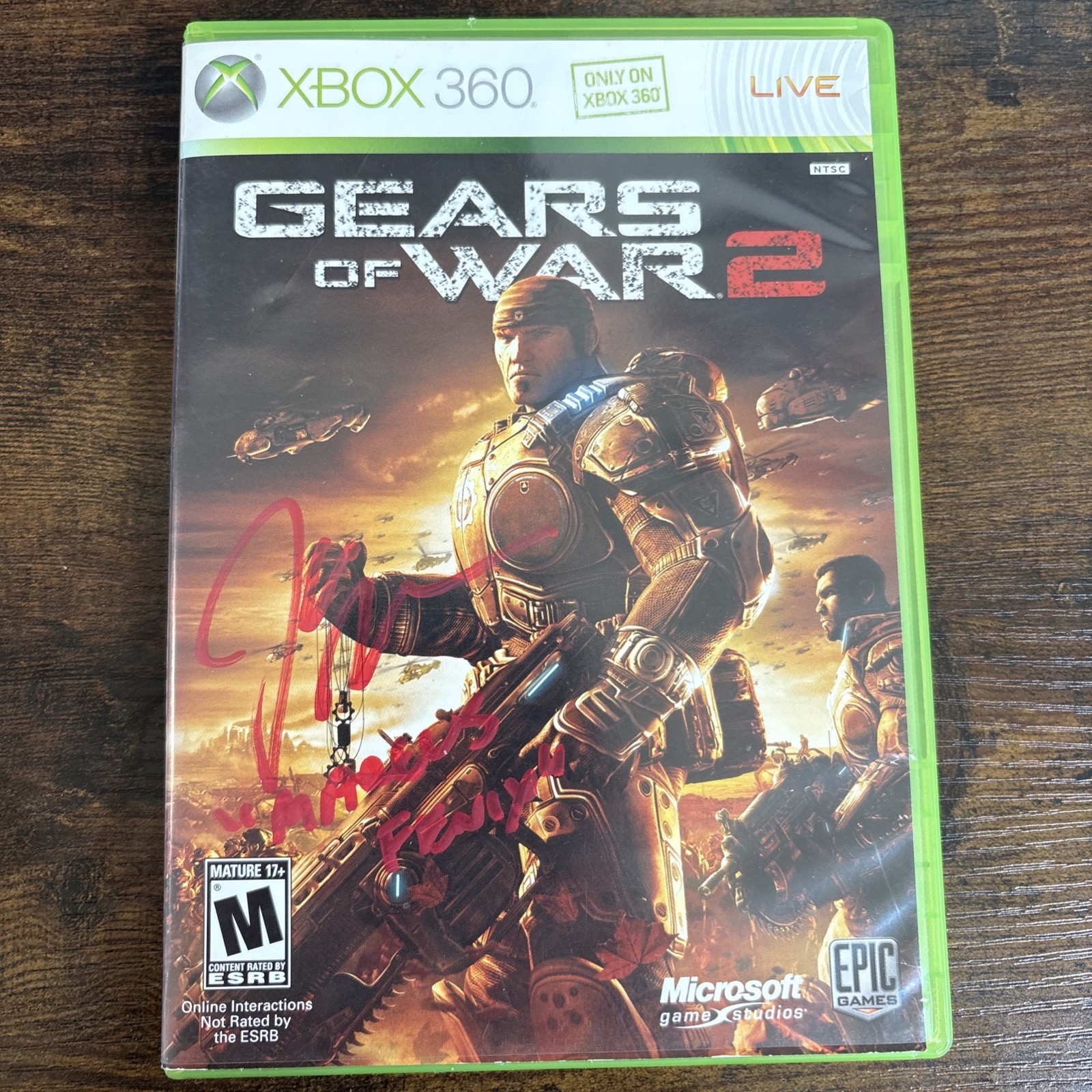Gears of War 2 Signed Video Game John DiMaggio MARCUS FENIX JSA Xbox 360