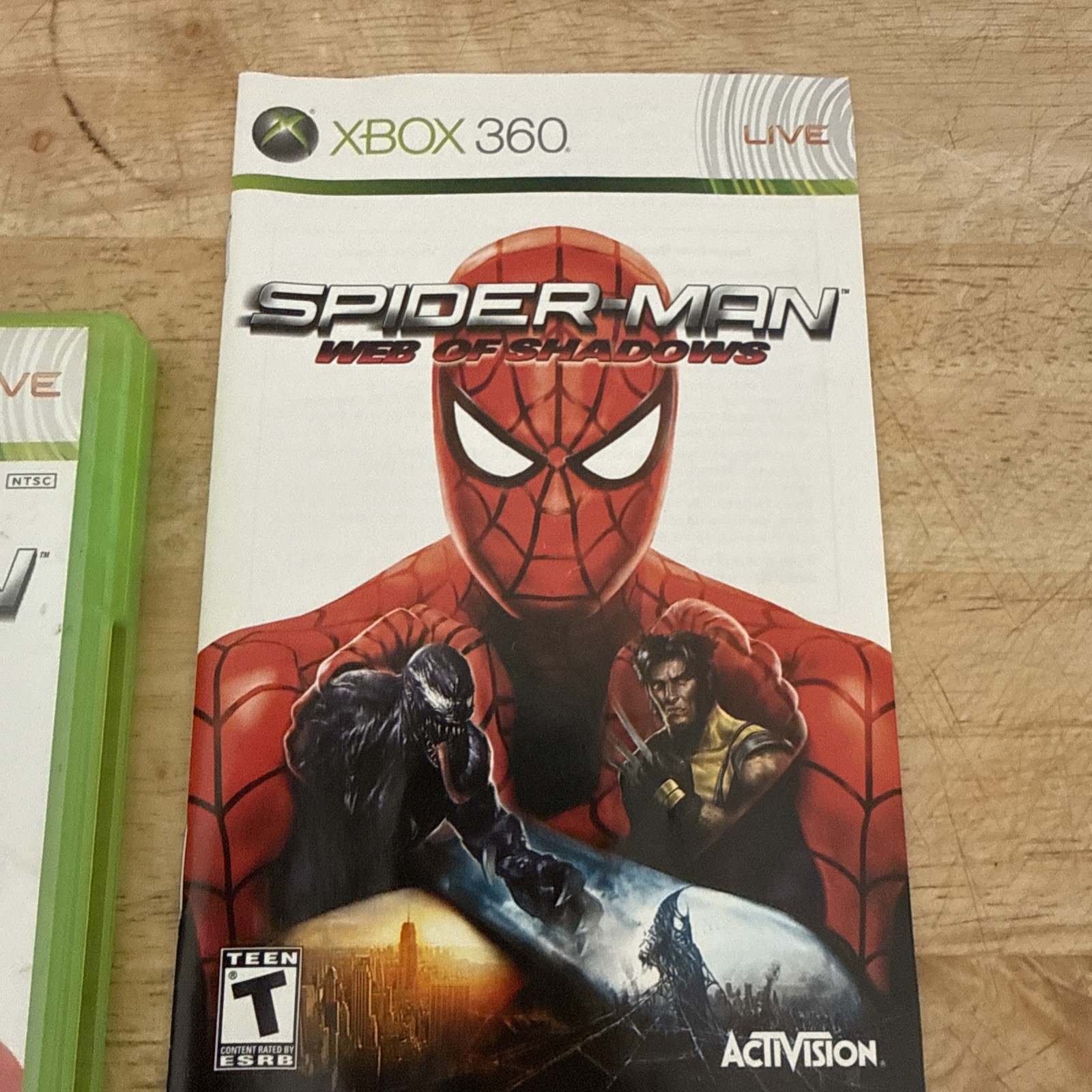 Spider-Man: Web of Shadows (Microsoft Xbox 360) CIB Tested Case Manual Disc