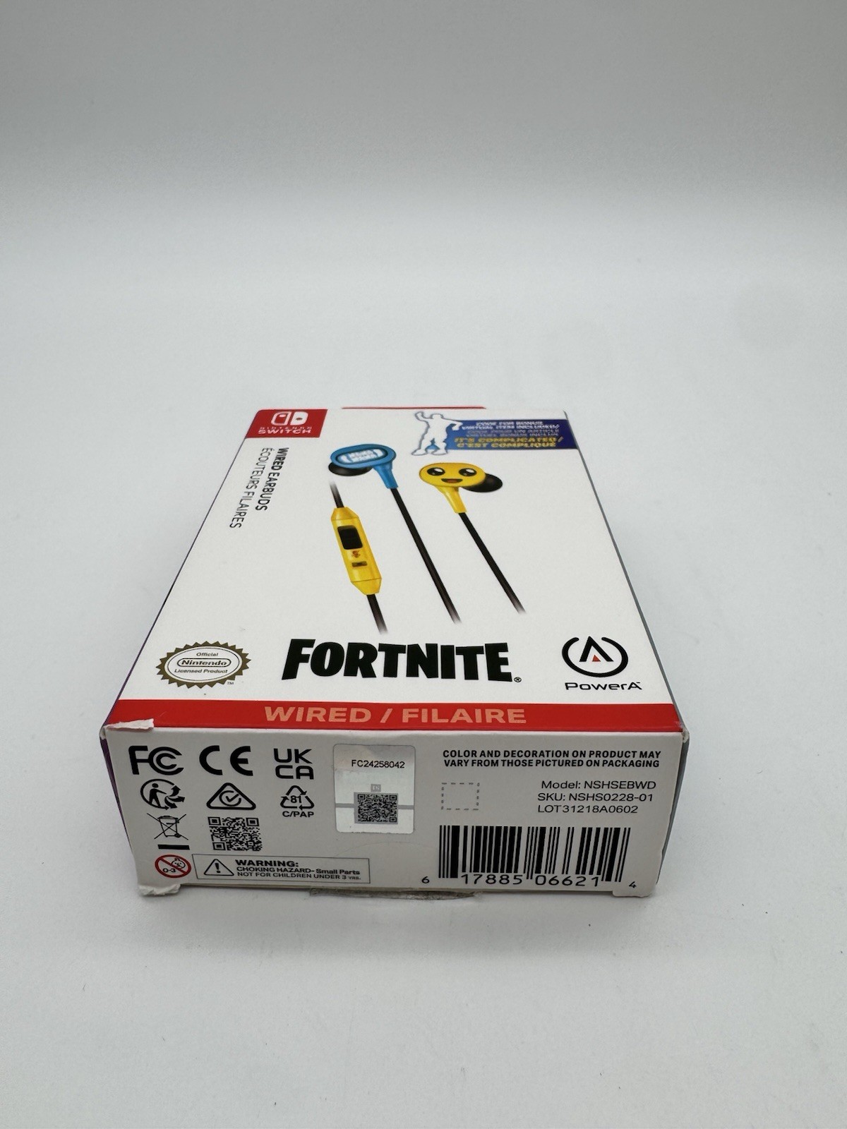 PowerA Fortnite Peely Wired Earbuds Nintendo Switch “New In Box” “NO CODE”