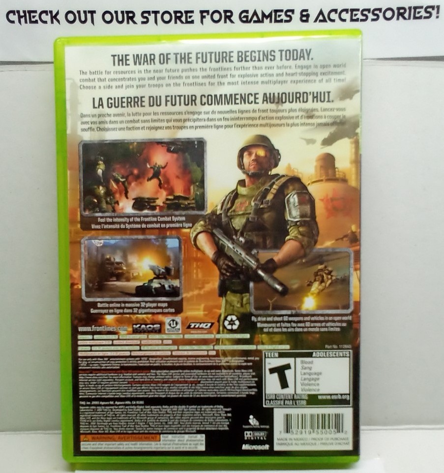 Frontlines: Fuel of War (Xbox 360, 2008) Complete Tested Working – Free Ship