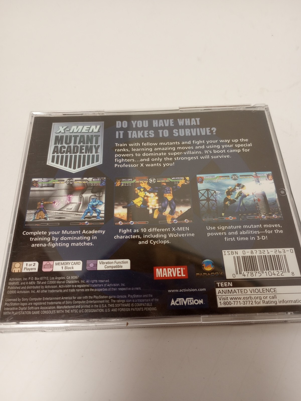 X-Men: Mutant Academy (Sony PlayStation 1 PS1, 2003) Disc Only Generic Case
