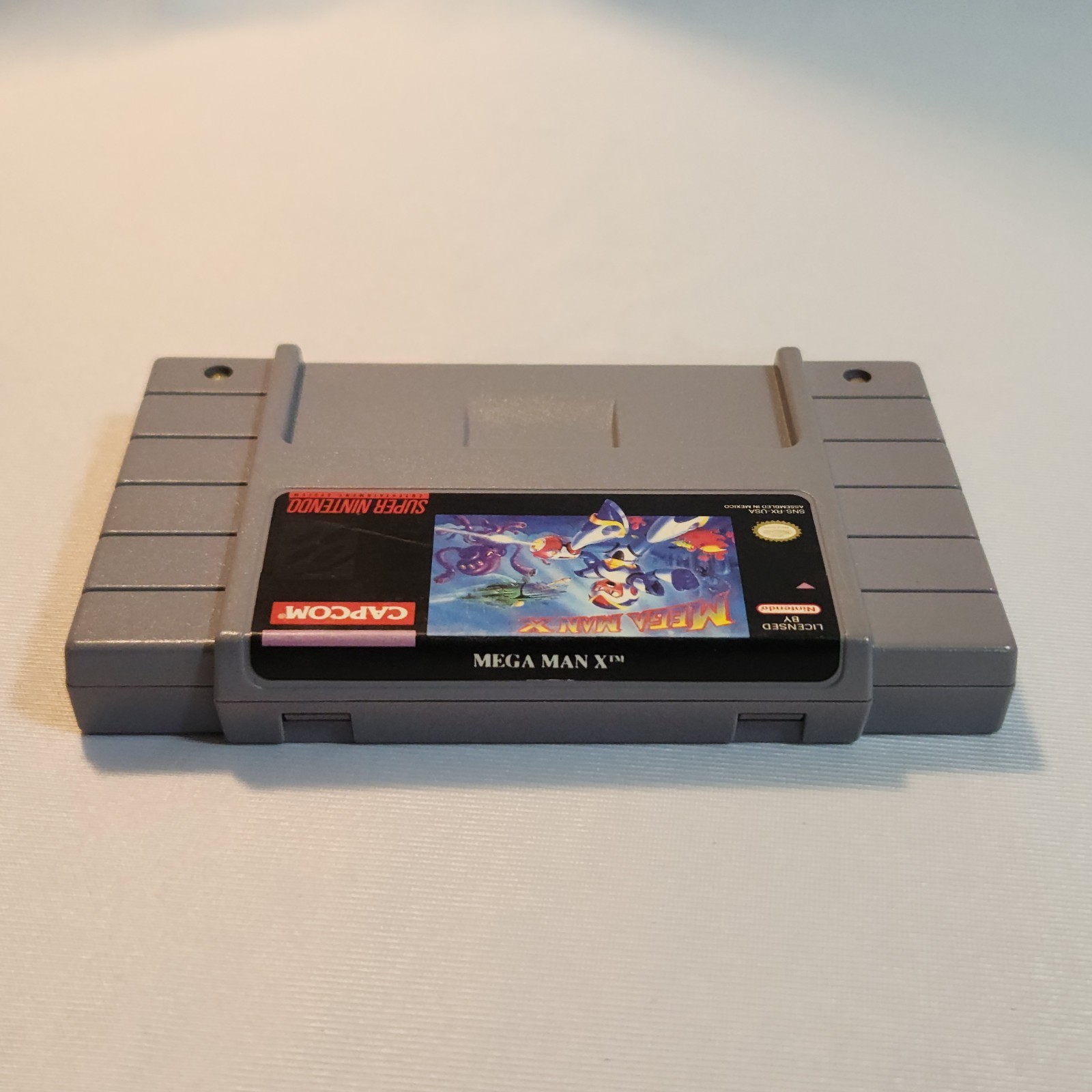 Mega Man X (Nintendo SNES, 1994) Authentic Tested Assembled in Mexico Cart Only
