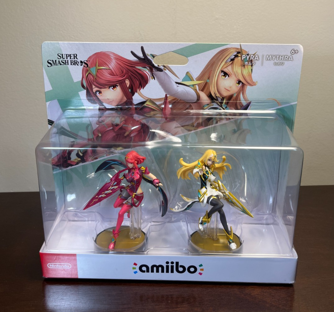 Nintendo Super Smash Bros Pyra & Mythra Amiibo 2 Pack Character Figure