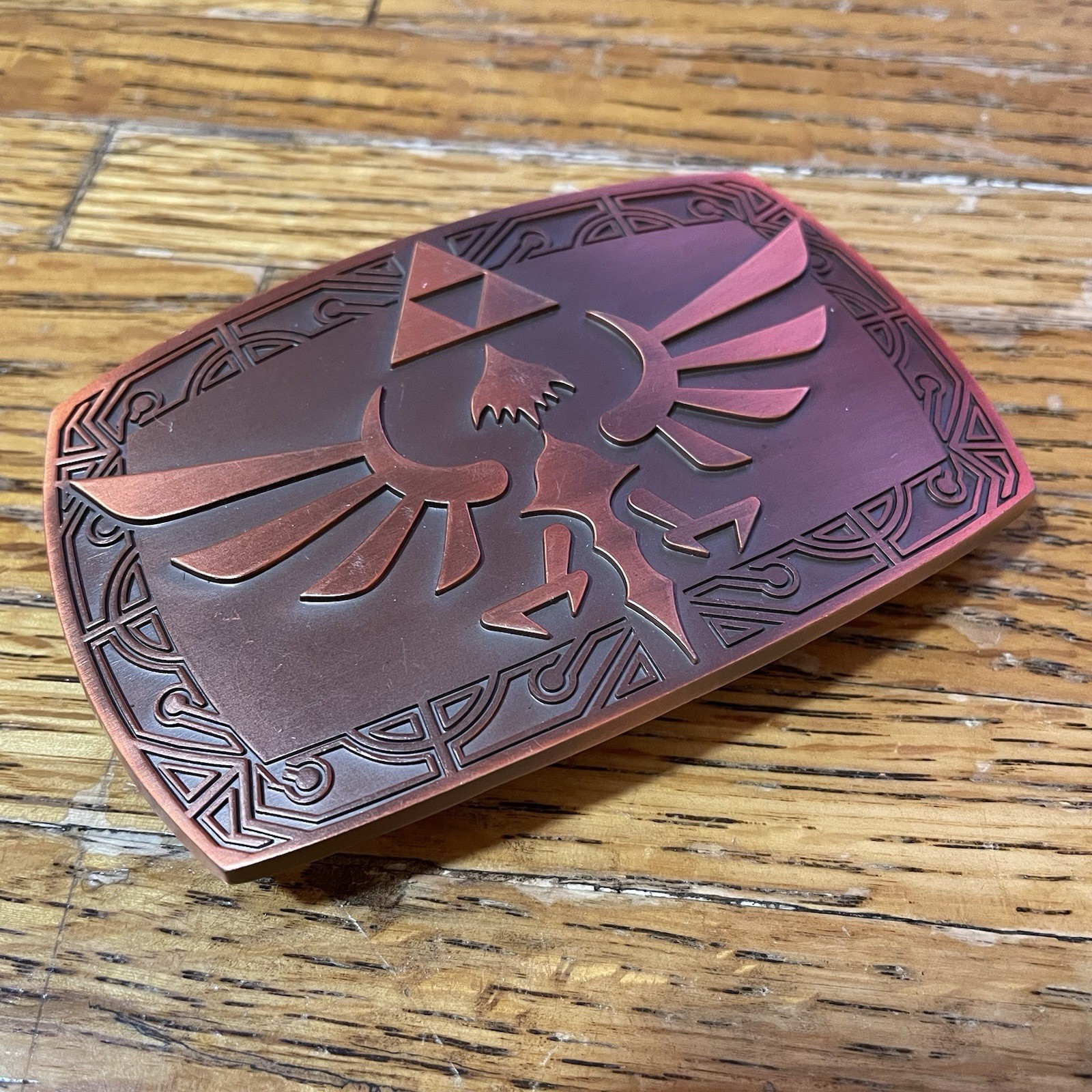 Legend of Zelda Skyward Sword Belt Buckle 4.25”x2.75” Bronze Toned Nintendo 2013