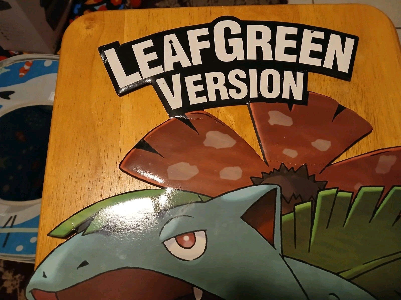 Pokemon Leaf Green Nintendo Bulbasaur Promo Display Cardboard Cut Out Sign 2004