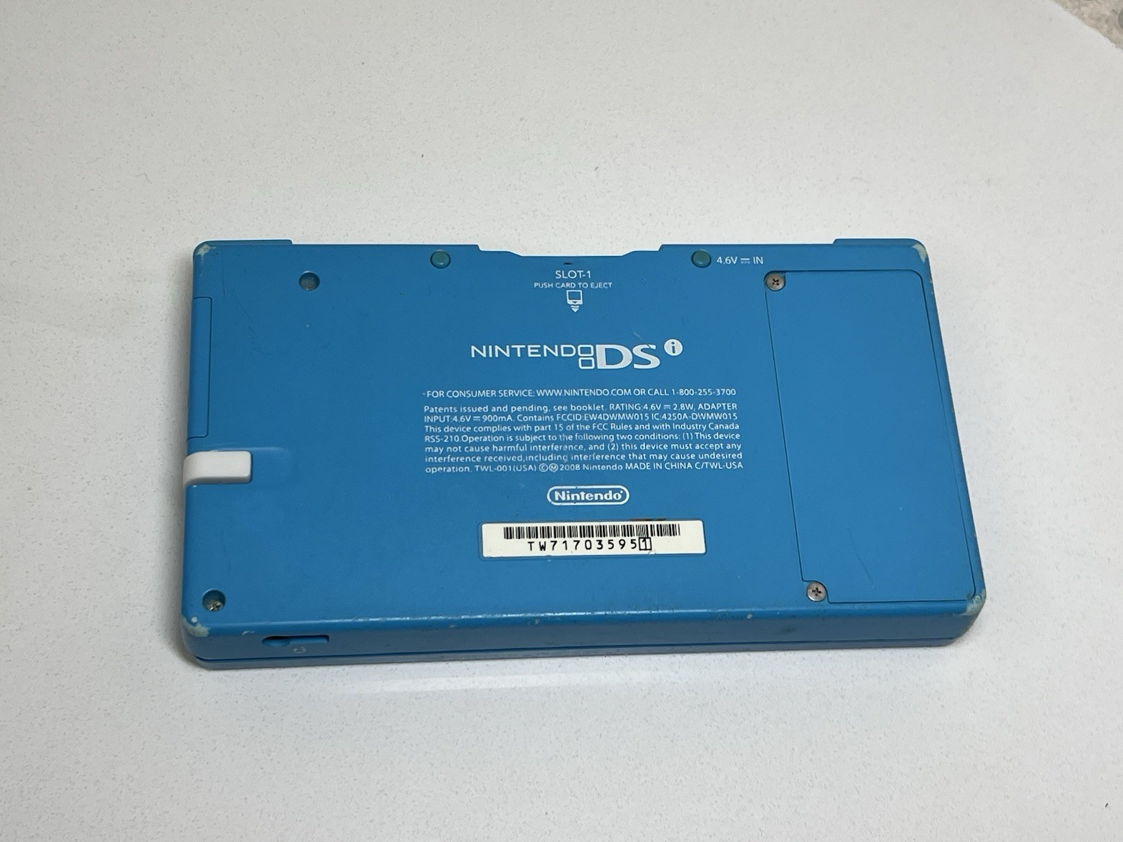 Nintendo DSi Light Blue Handheld Console Game System + Charger + Stylus Tested