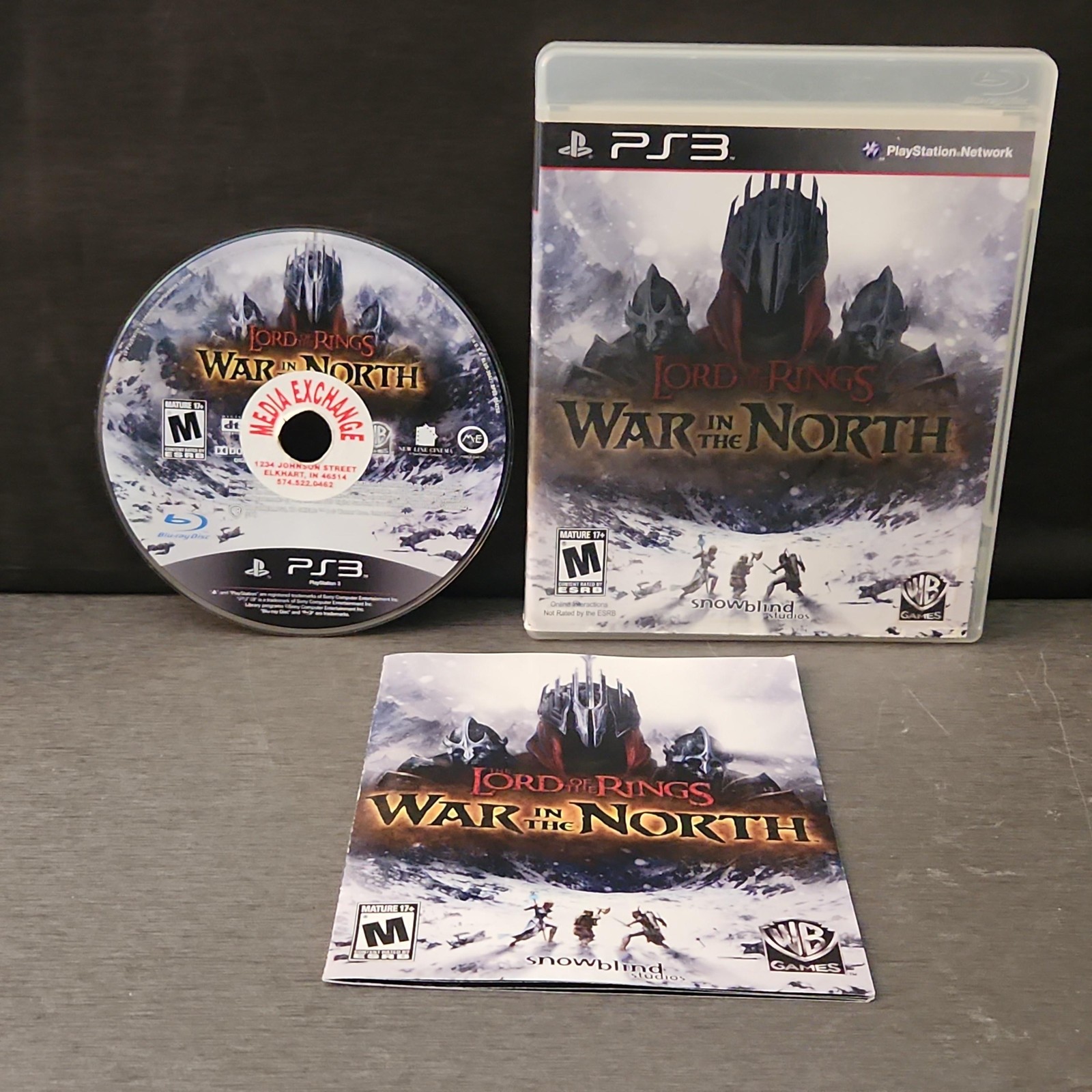 Lord Of The Rings War In The North Sony PlayStation 3 PS3 Game CIB Action RPG