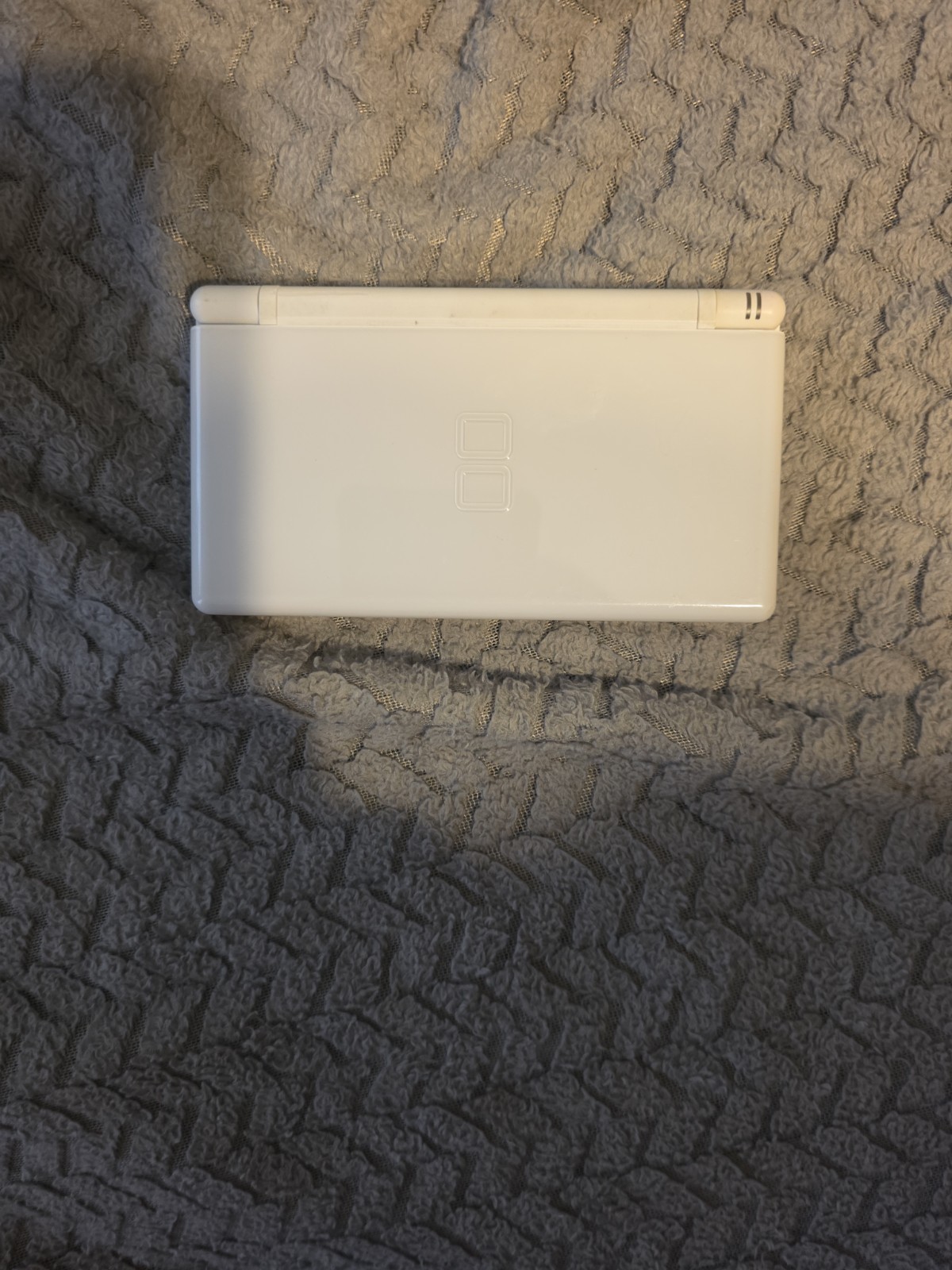 Nintendo DS Lite Handheld System White With Stylus And Gba Cover Tested Working