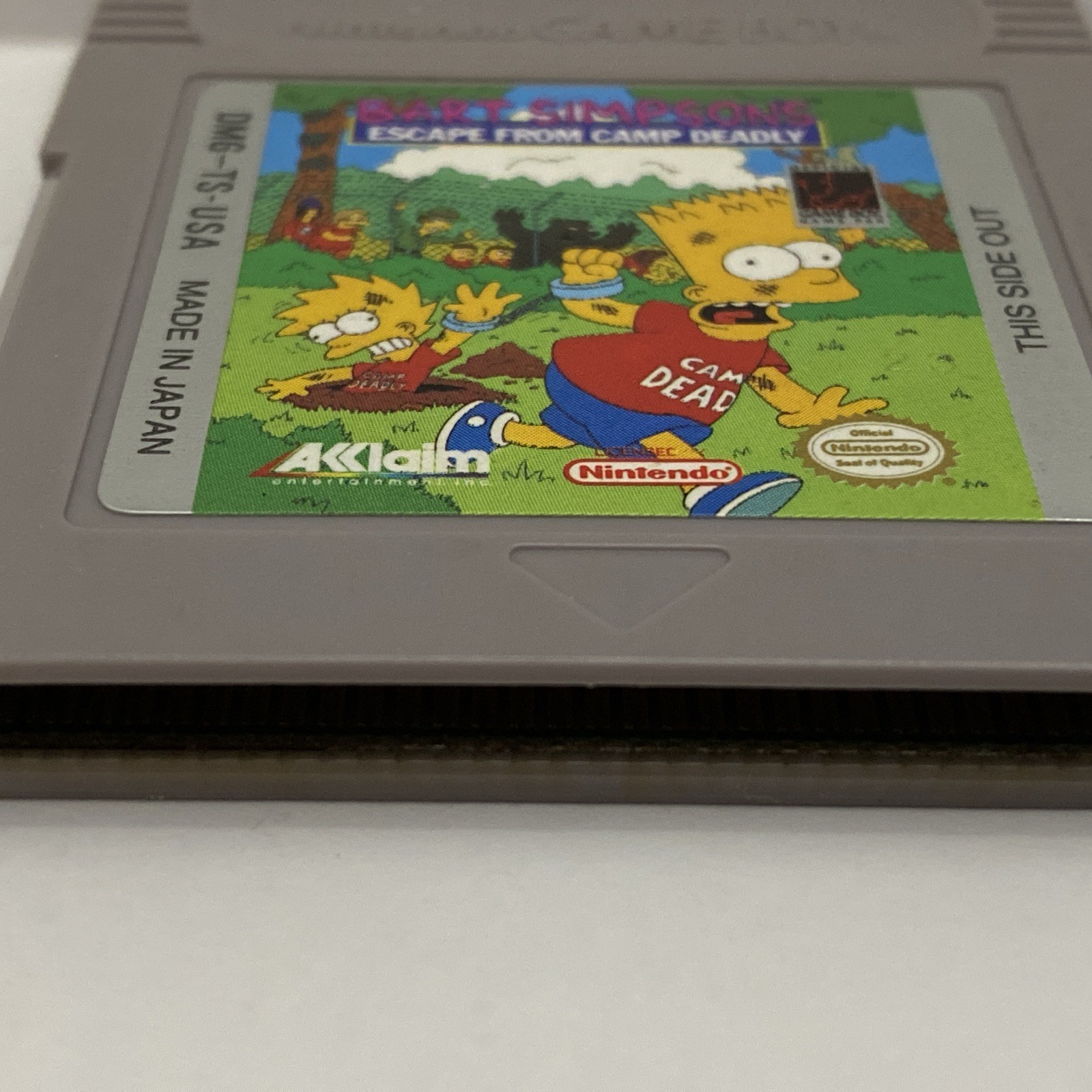Bart Simpson Escape From Camp Deadly 1991 Game Boy Cart USA Tested VG Condition