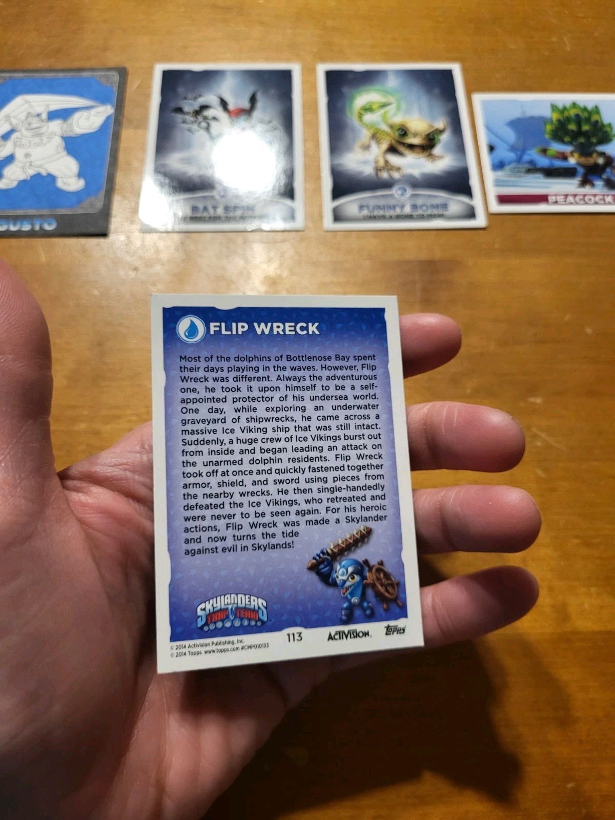 TOPPS Skylanders Trap Team FLIP WRECK #113 Character Trading Card 2014