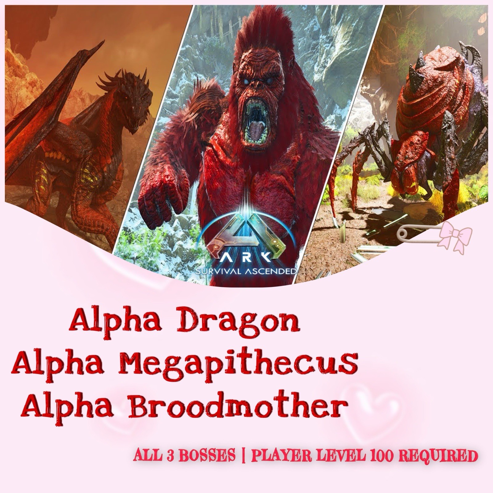 Alpha Dragon, Megapithecus, Broodmother Boss Runs 🎀 ASA PVE