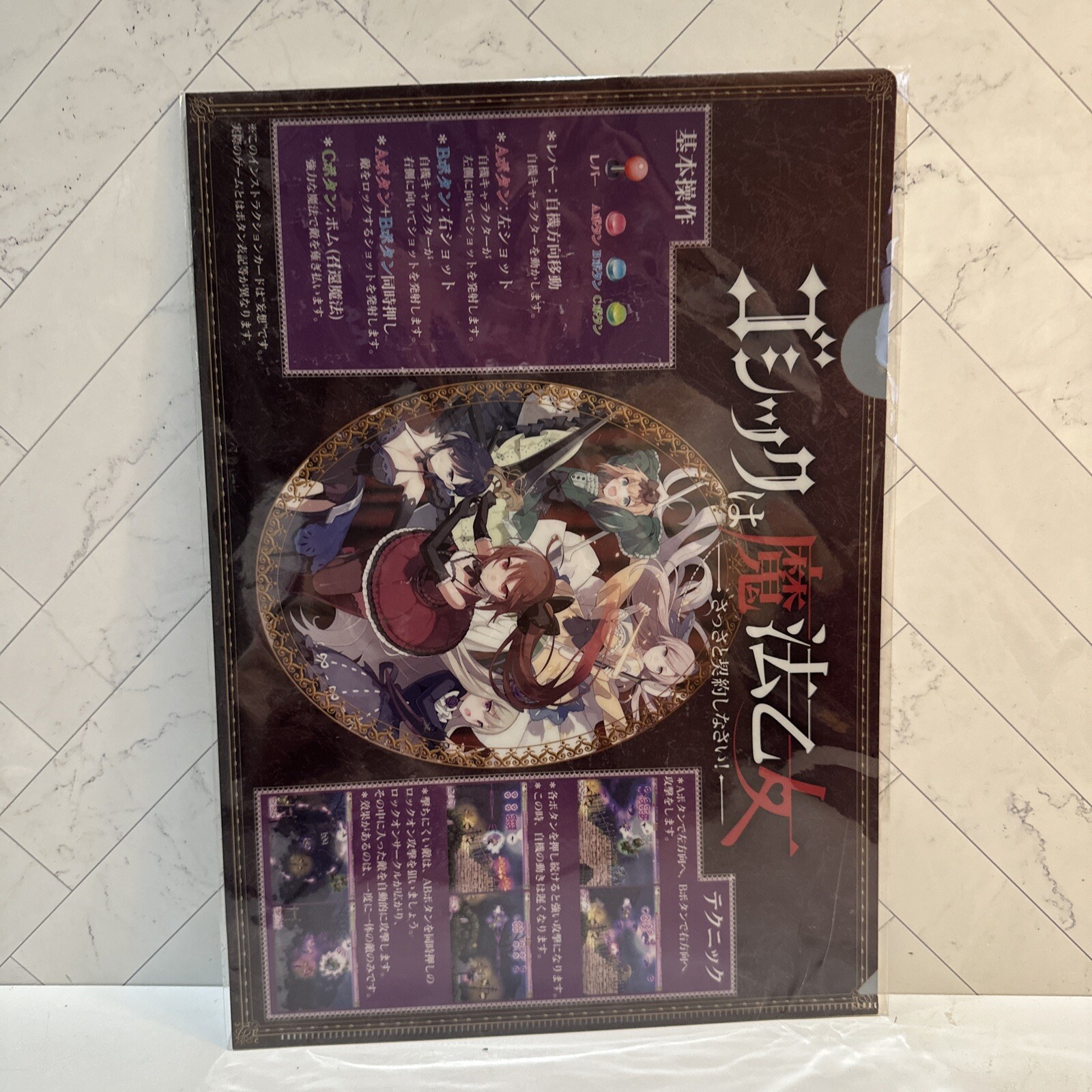 Deathsmiles I & II 1 + 2 New unopened A4 SIZE Clear File Folder Japan (No game)
