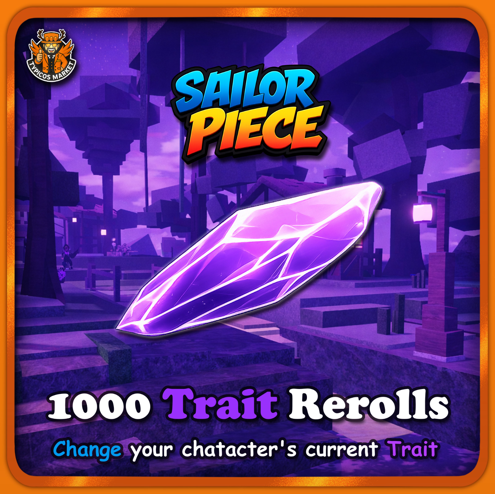 [Sailor Piece] – 1000 Trait Rerolls – [Reroll your Trait]