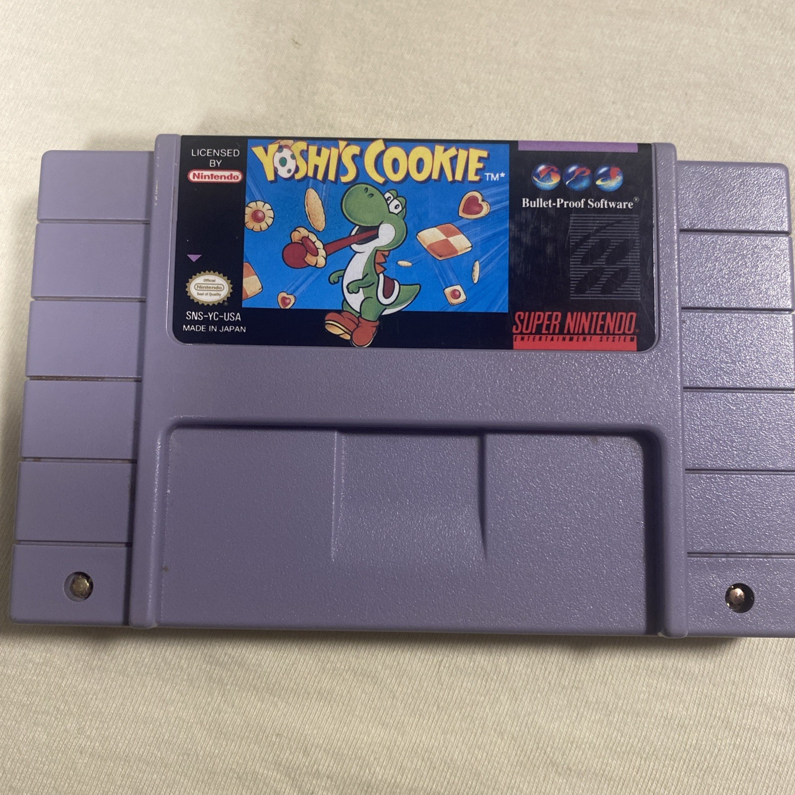 Yoshi’s Cookie (Super Nintendo SNES, 1993) tested working
