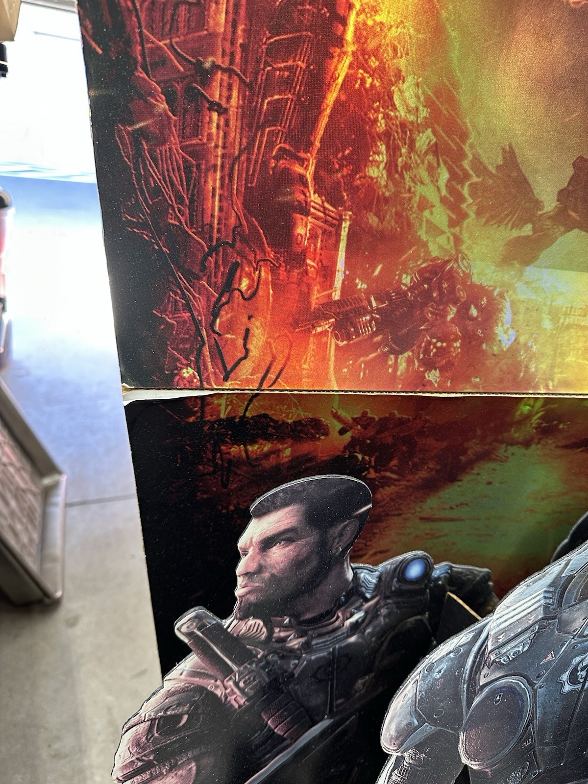 Gears of War Gamestop Store Display Standee Xbox One Game 5FT Marcus Fenix Promo