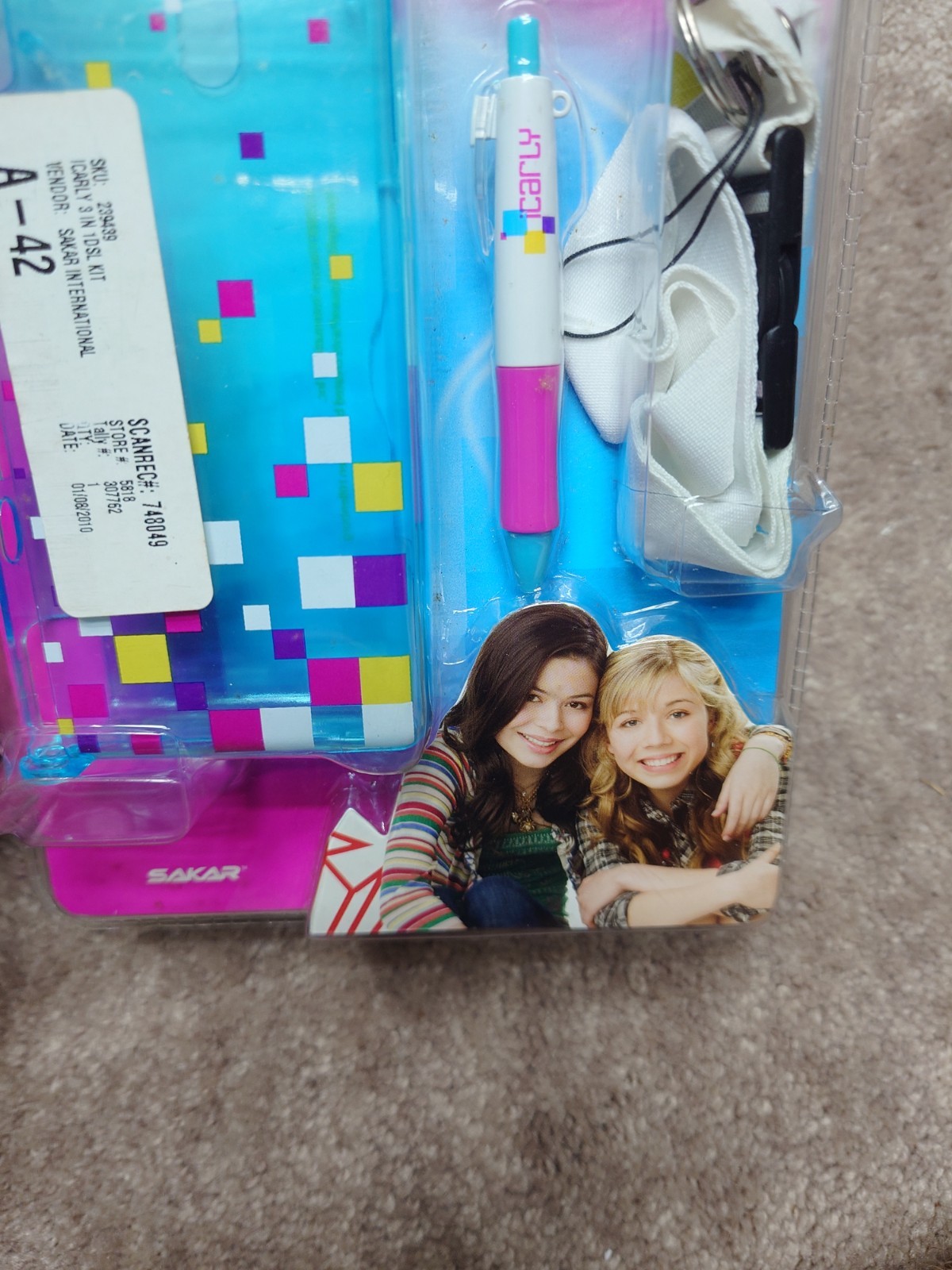 ICarly Hard Shell Clear Case for DS Lite DSL DS 3 In 1 Style Pack Stylus Lanyard