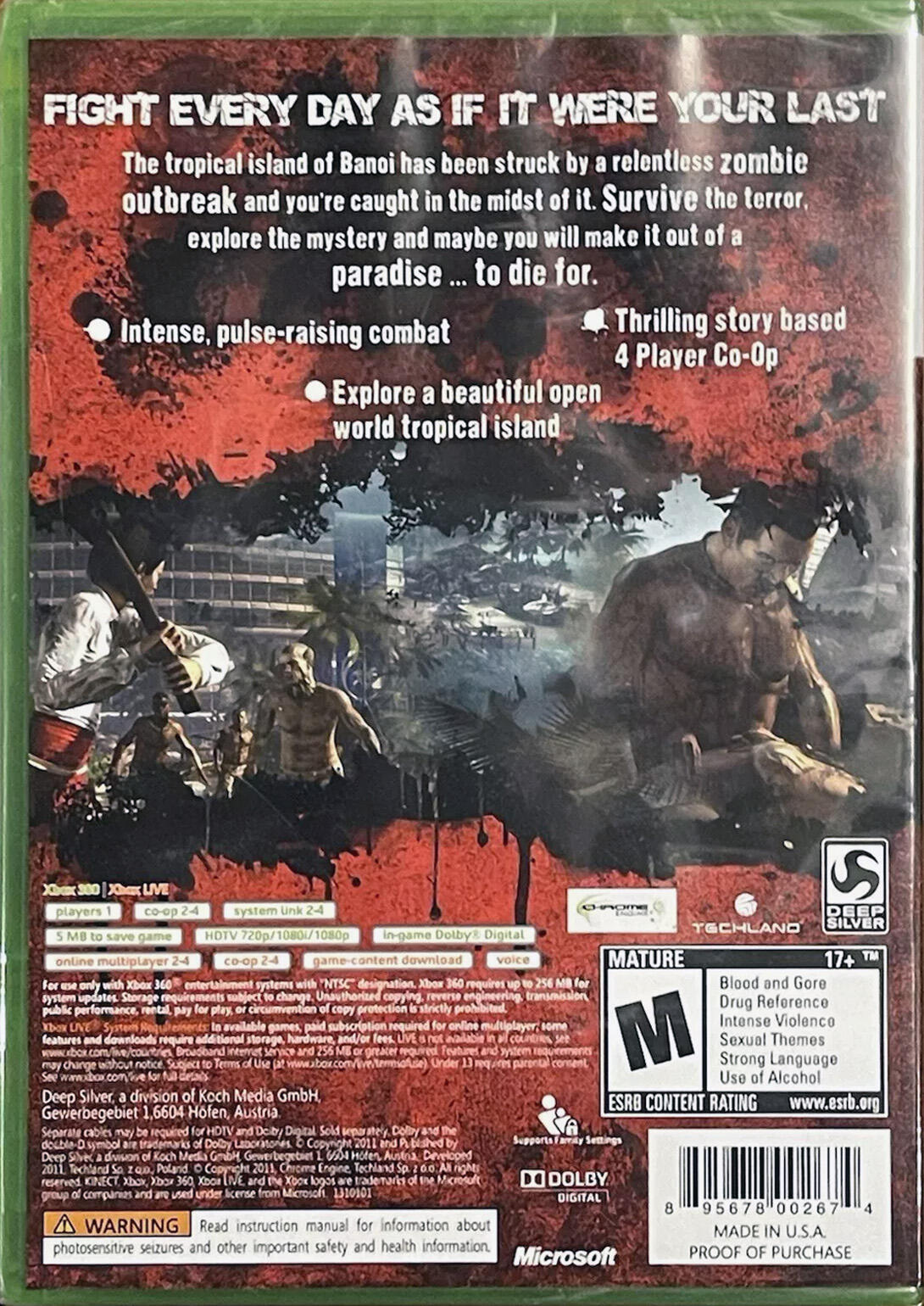 Dead Island Special Edition Xbox 360 (Brand New Factory Sealed US Version) Xbox