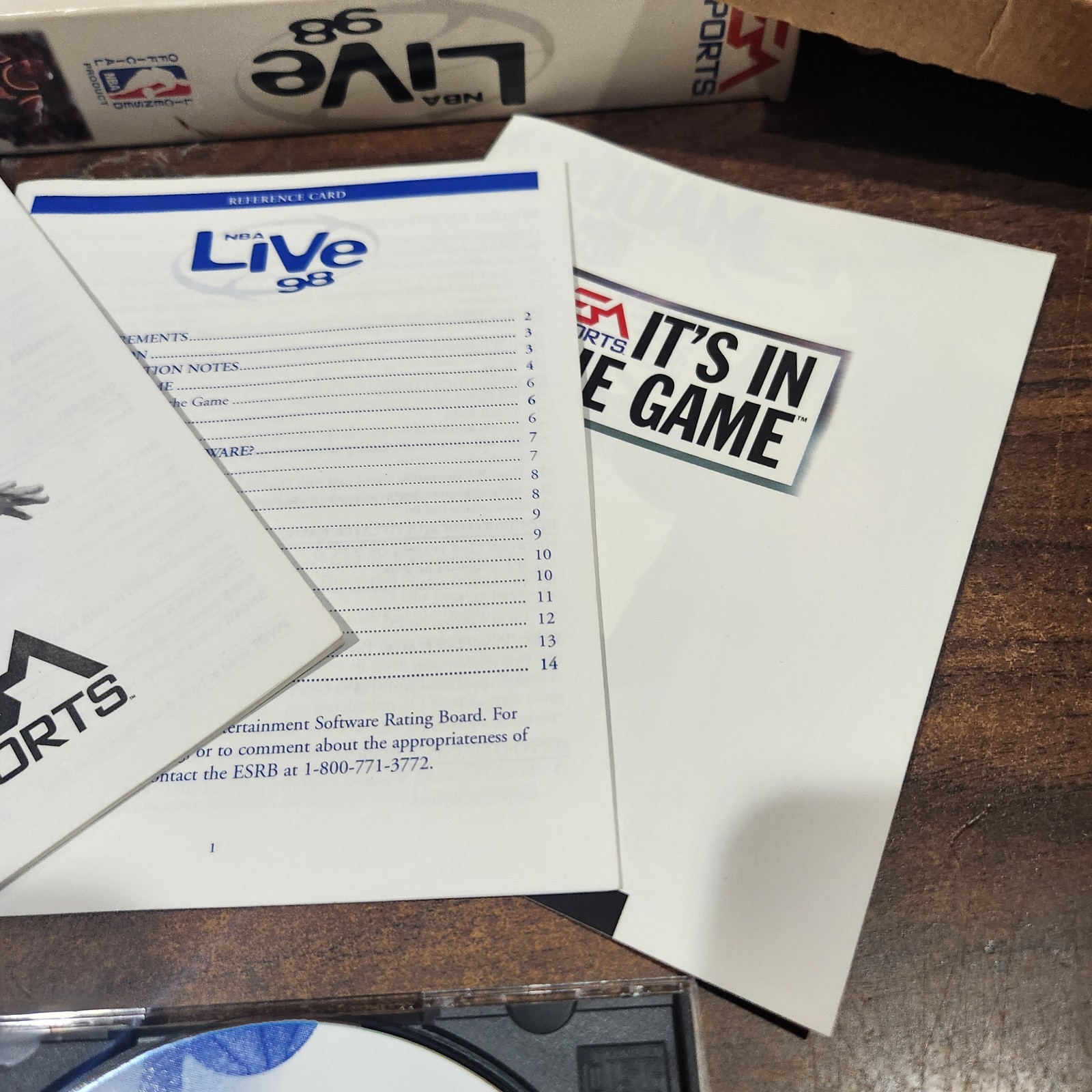 Big Box PC CD Game: EA Sports NBA Live 98, Complete w/ manuals & insert