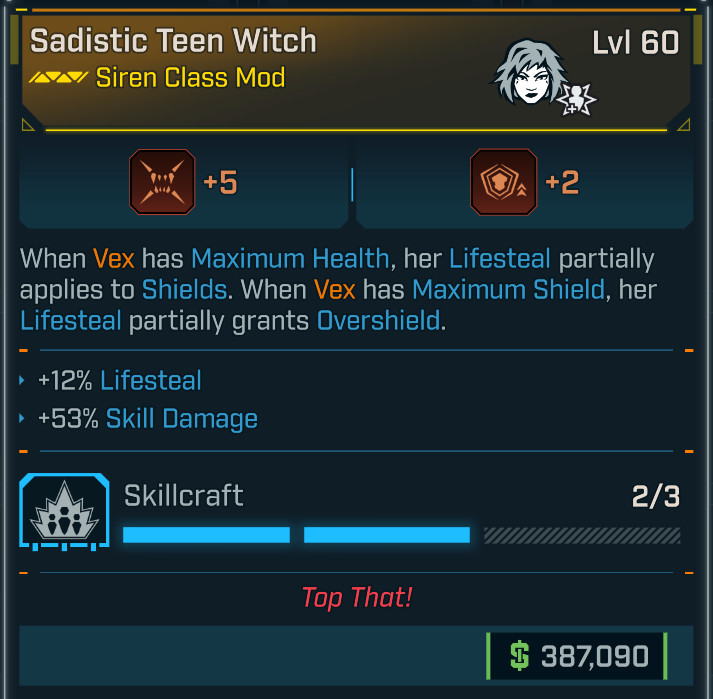 BORDERLANDS 4⭐TEEN WITCH CLASS CLASS MOD⭐VEX ⭐5 GRAVE THIRST⭐SKILL DAMAGE