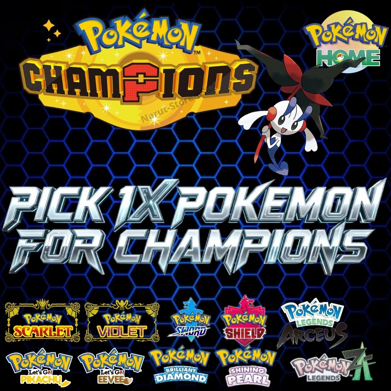 PICK ANY CUSTOM FOR POKEMON CHAMPIONS🔥6IV SHINY POKEMON HOME🔥Pokemon CHAMPIONS