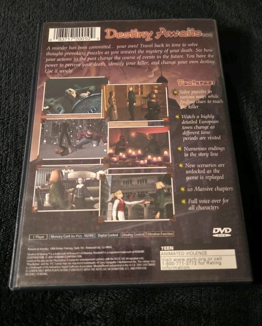 Shadow of Destiny SONY PlayStation 2 PS2 Silent Hill COMPLETE PRISTINE NEW MINT