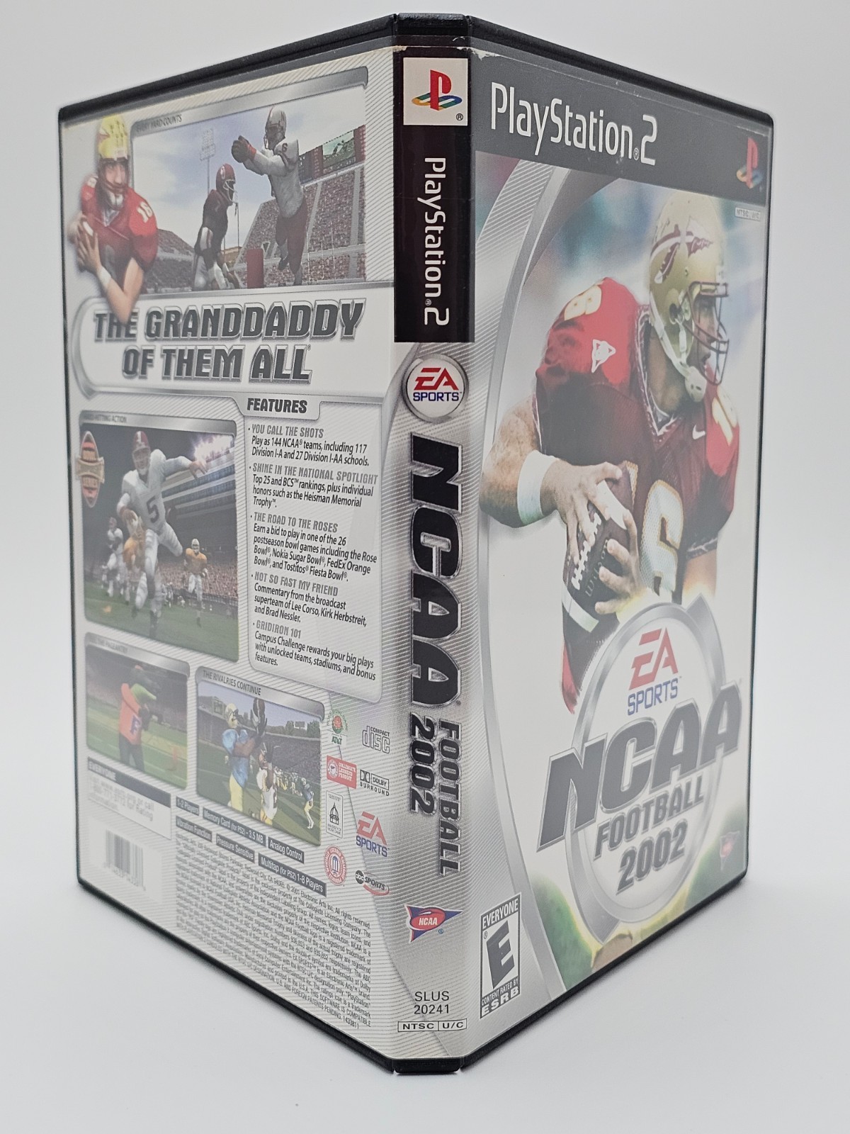 Sony Playstation 2 PS2 NCAA Football 2002 Disc + Case Cleaned & Tested