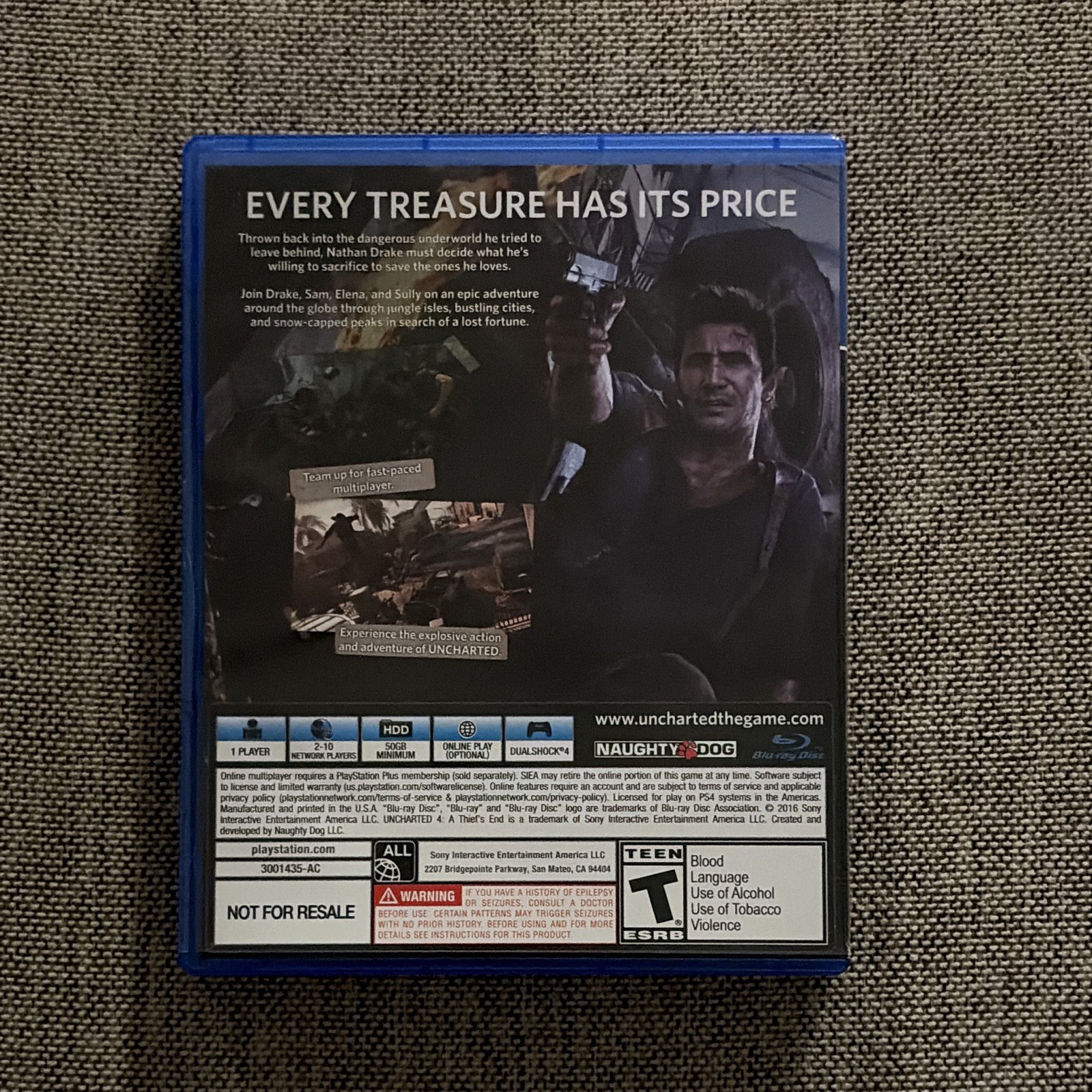 Sony Uncharted 4: A Thief’s End PS4 T (2016) NTSC-U/C Online Multiplayer