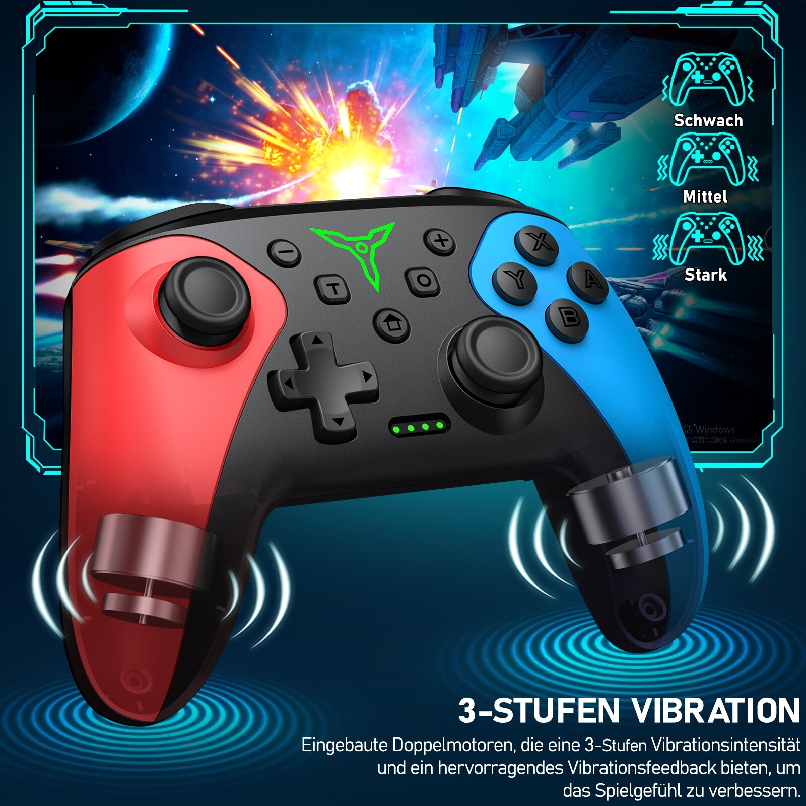 2PCS Wireless Switch Controller for Nintendo Switch/Lite/OLED Pro Controller NS