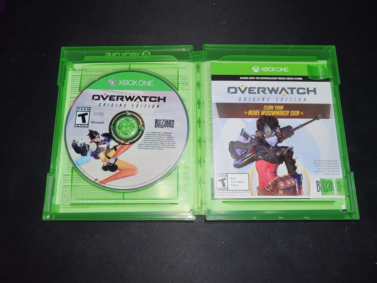 Overwatch Origins Edition Microsoft Xbox One LN PERFECT CIB+Widowmaker Skin DLC!