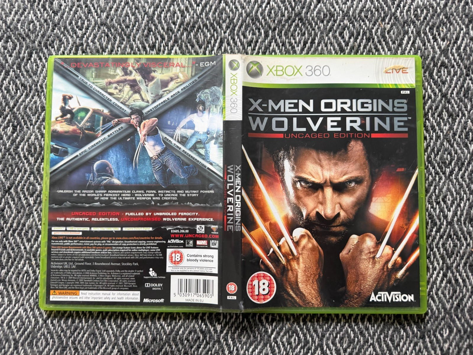 xbox 360 X-Men Origins: Wolverine Uncaged Edition Game *NI* REGION FREE PAL